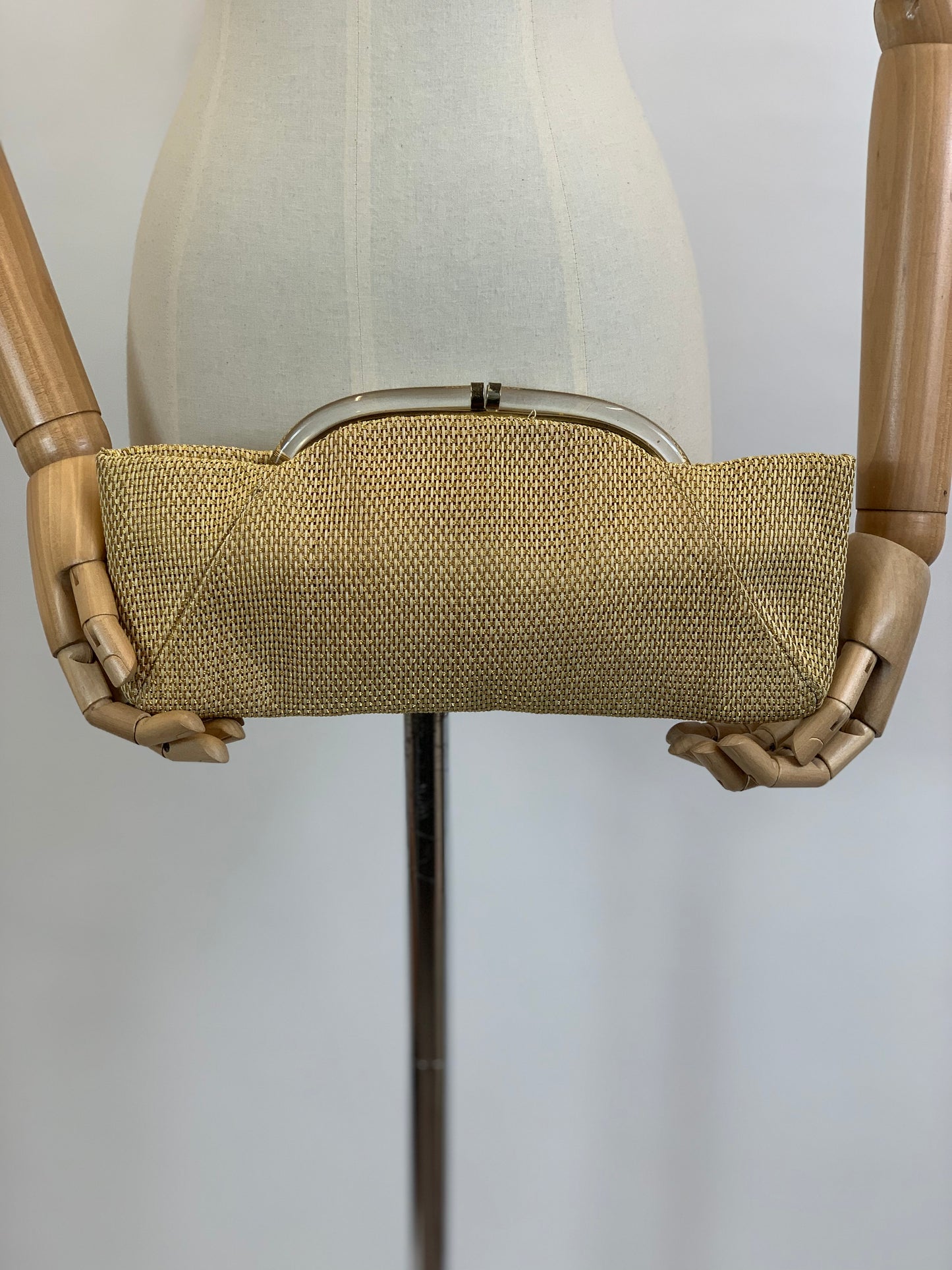 Original late 1940’s Weave Clutch Bag - Gold tones