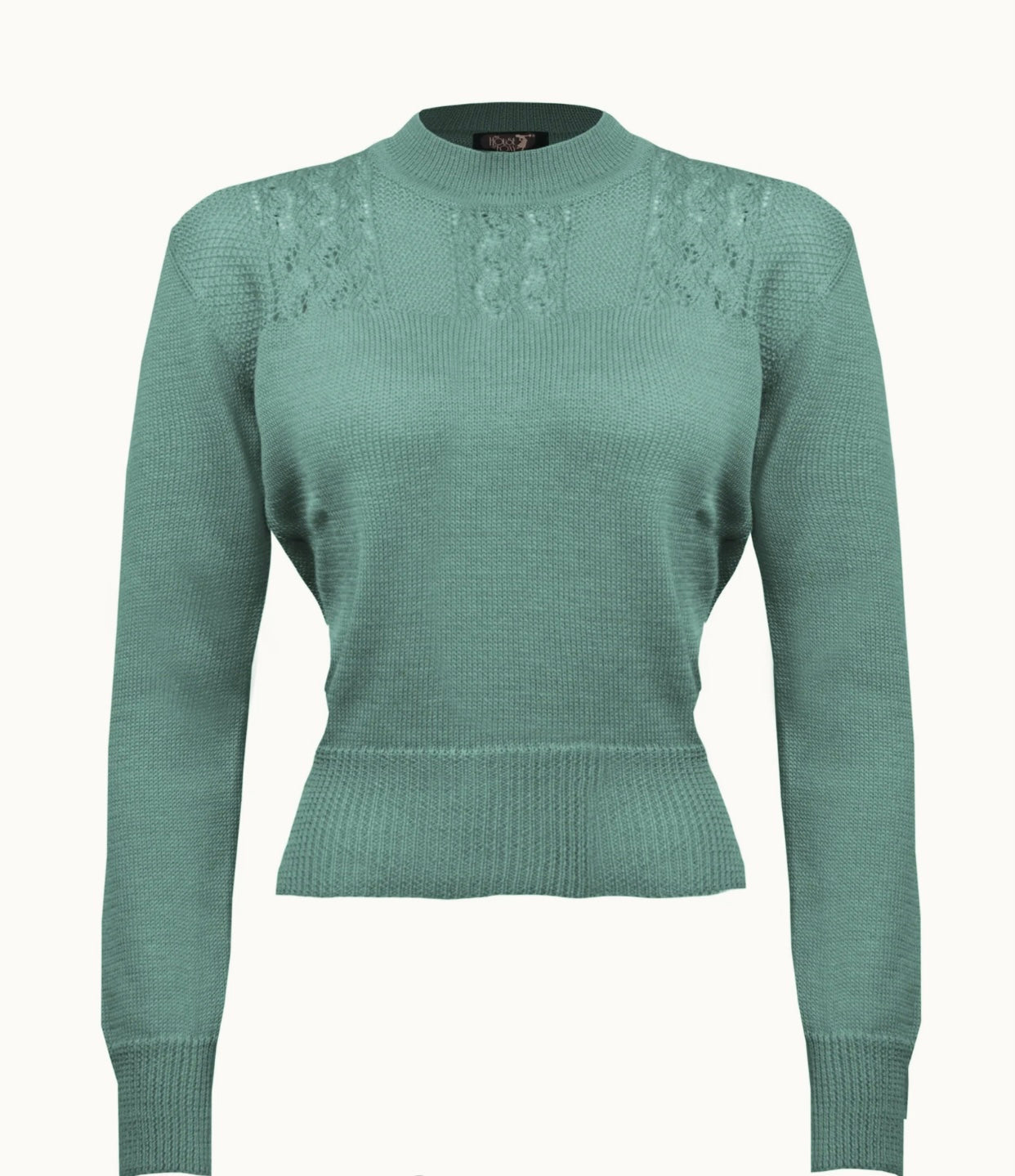 House Of Foxy Homebird Knit Sweater in Wild Mint