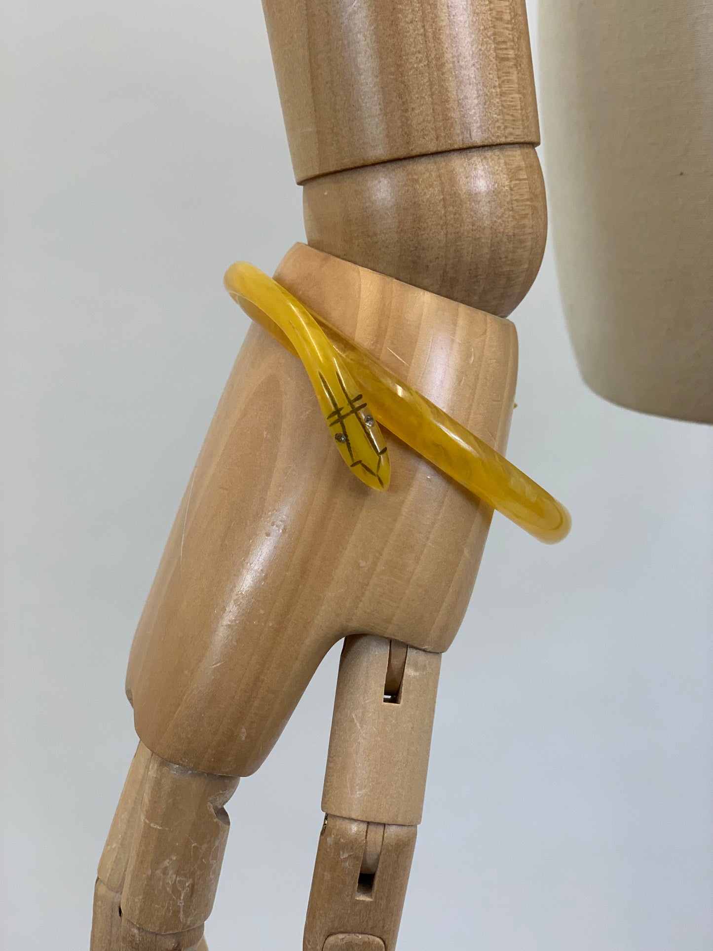 Original 30’s/ 40’s Snake Bracelet - yellow hues