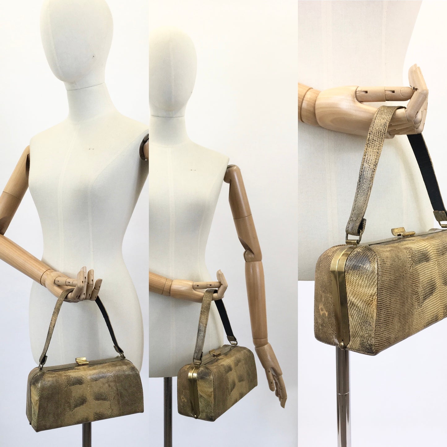 Original 1940’s Snakeskin Box Handbag.