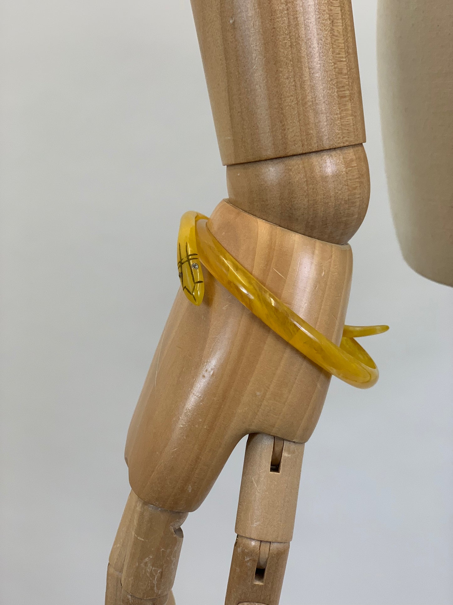 Original 30’s/ 40’s Snake Bracelet - yellow hues