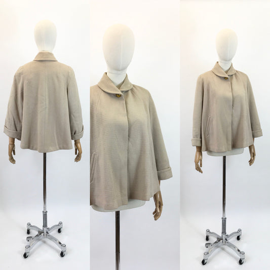 Original 1940’s swagger Jacket - in calming fawn