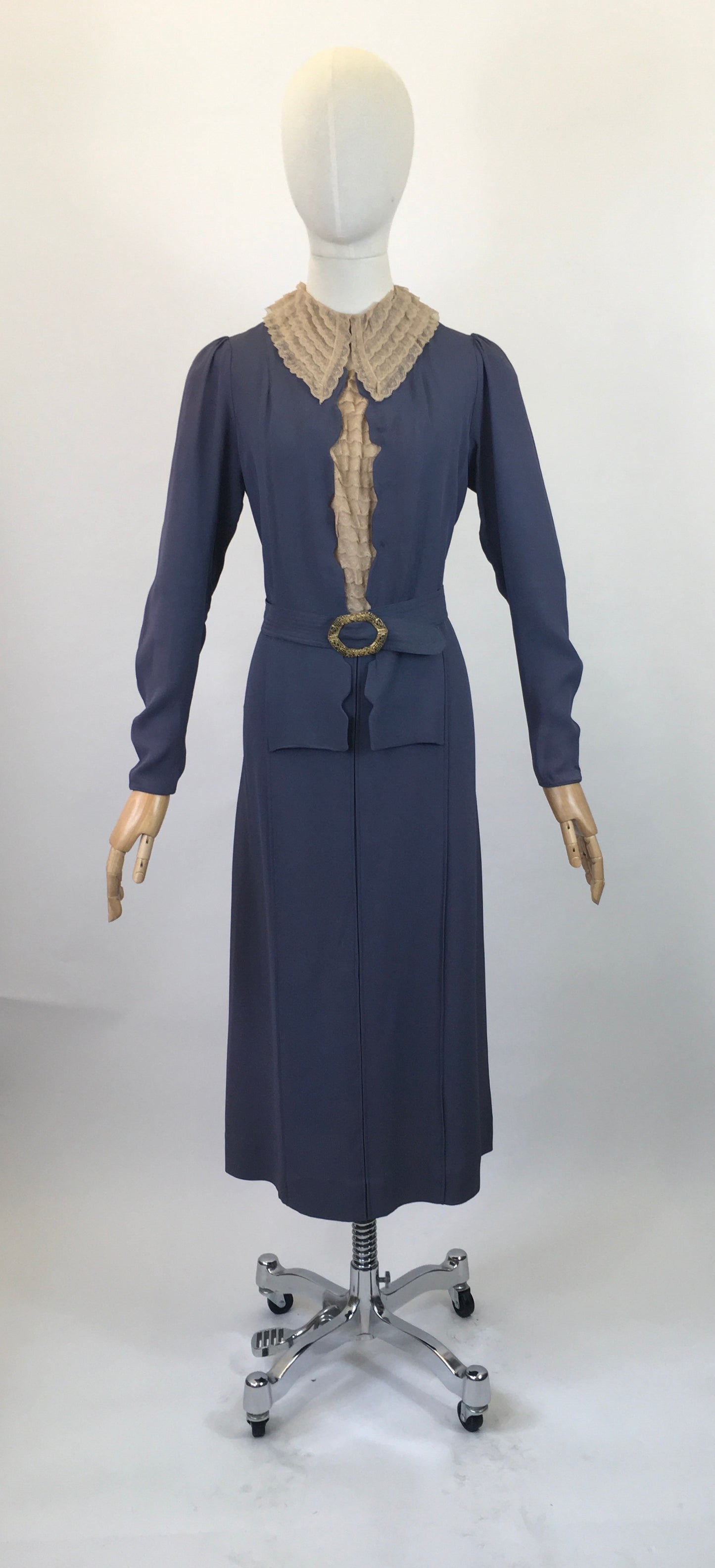 Original 1930’s Amazing Dress - in Slate Blue