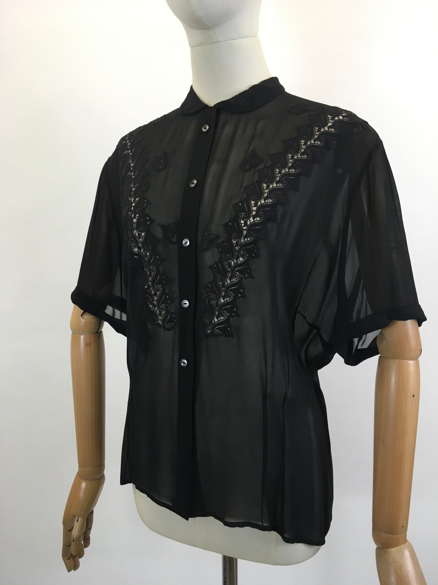 Original 1940’s Blouse - in Black
