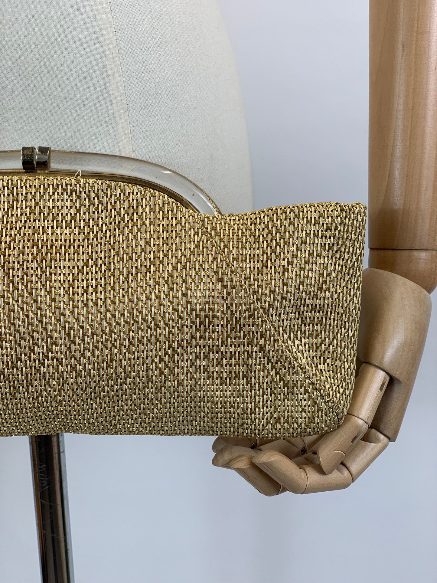 Original late 1940’s Weave Clutch Bag - Gold tones