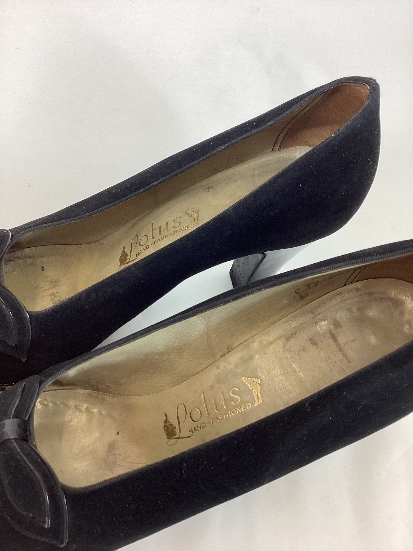 Original 1940’s Fabulous Suede Studded Shoes - Black