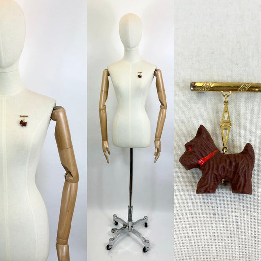 Original 1940’s/ 1950’s Dangly Dog Brooch