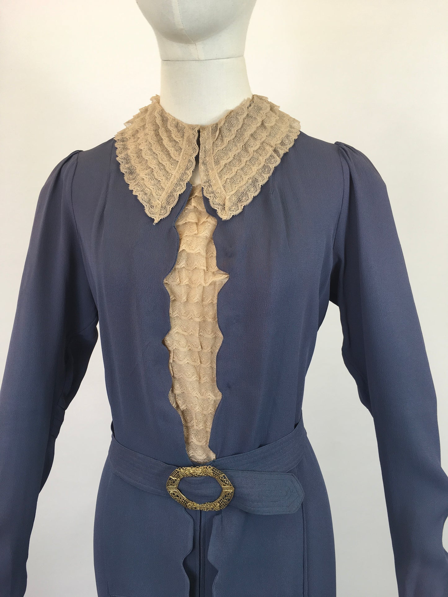 Original 1930’s Amazing Dress - in Slate Blue