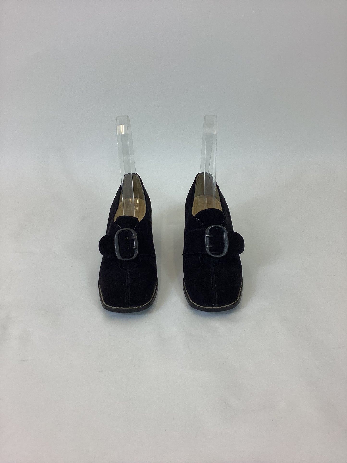 Original 1940’s Gorgeous Wedge Shoes - Black Suede