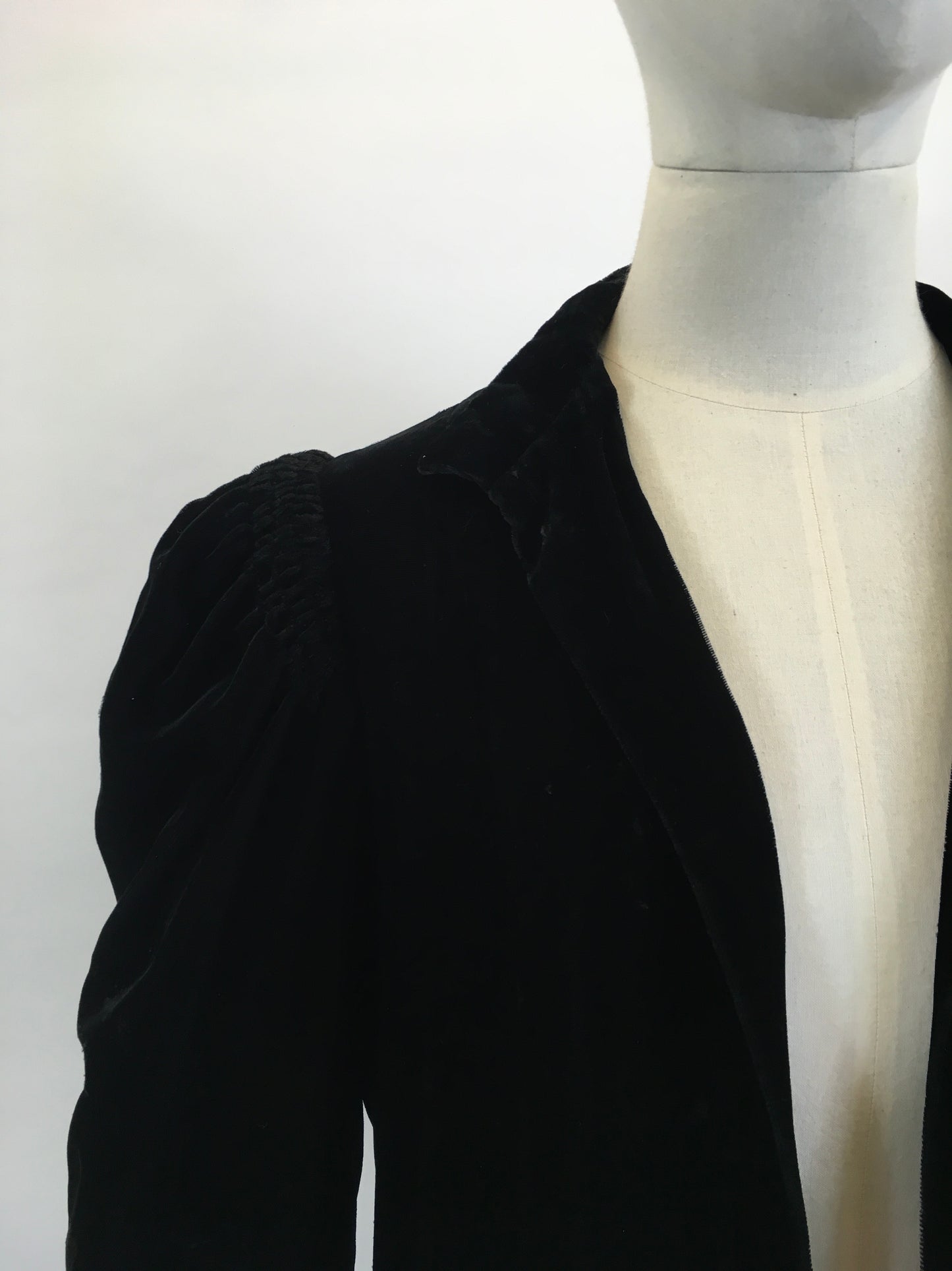 Original 1920’s Beautiful Velvet Opera Coat in Black