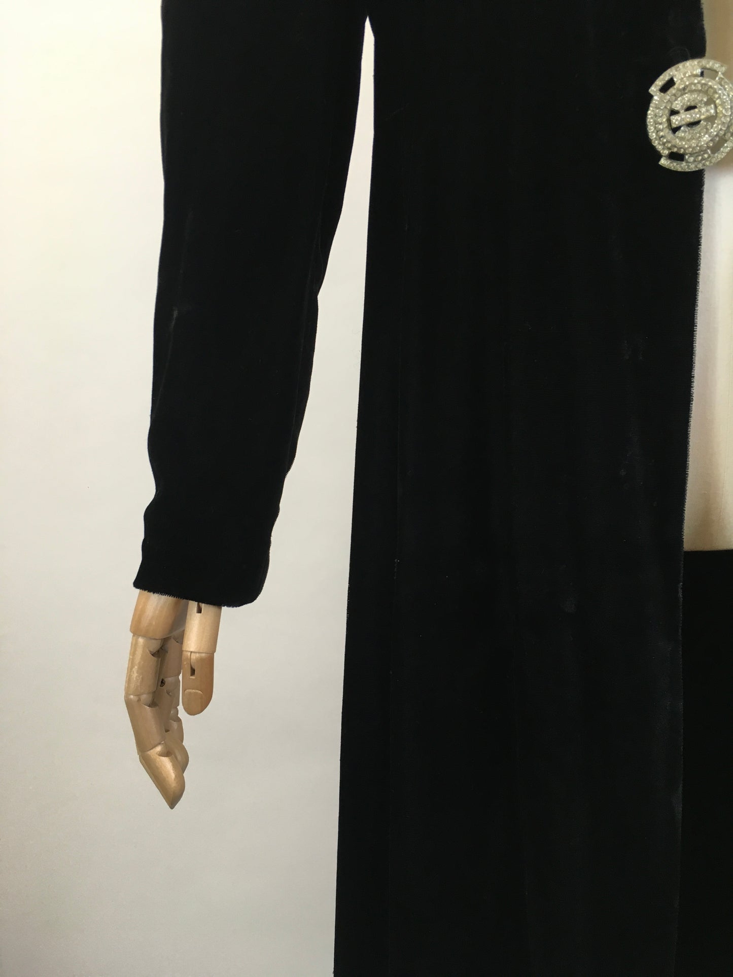 Original 1920’s Beautiful Velvet Opera Coat in Black