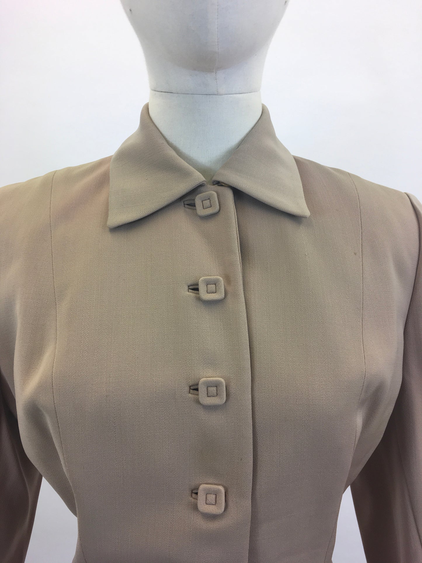 Original 1940’s Longline 2pc Suit - Soft Fawn