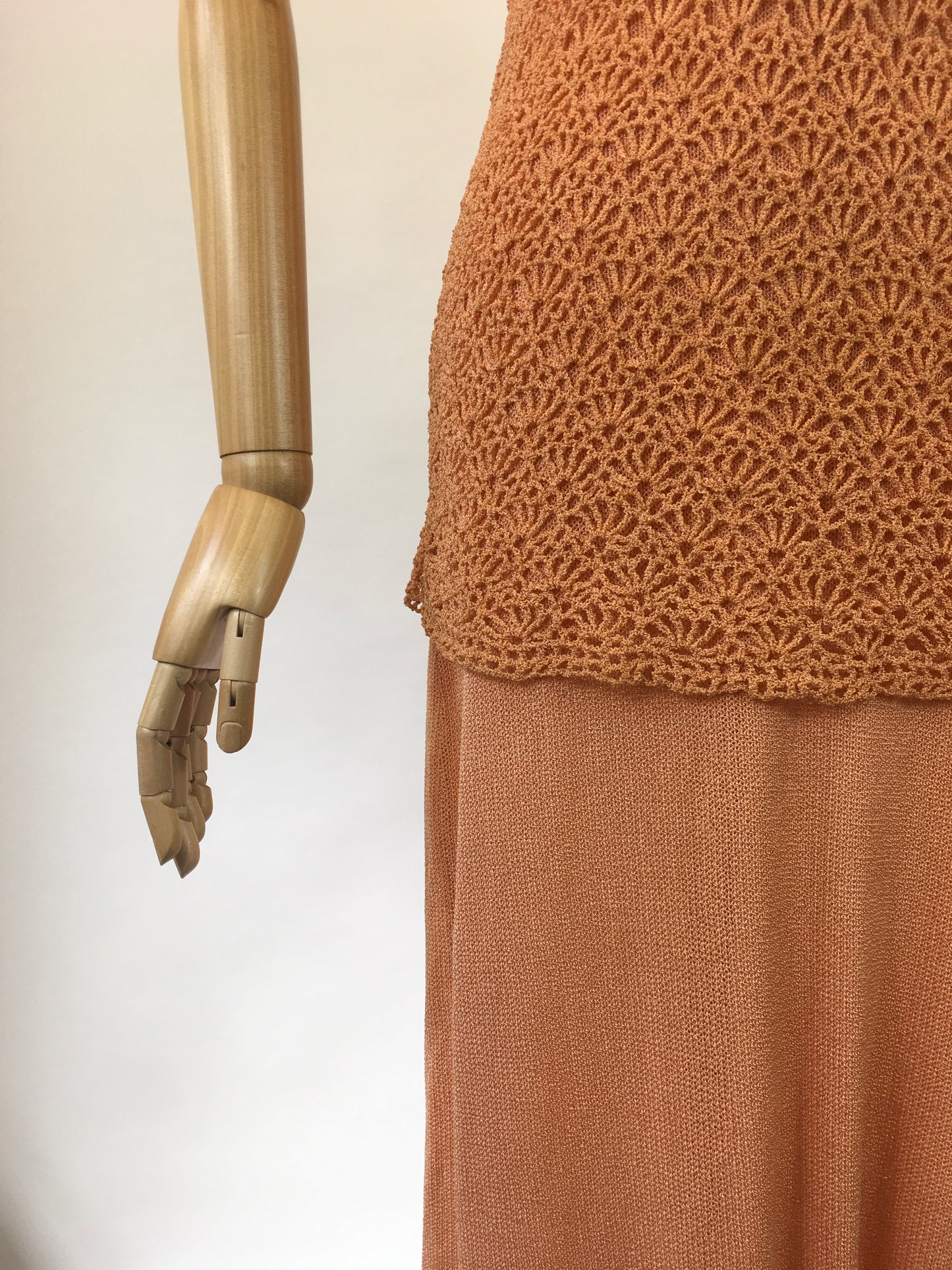 Original 1930s 2pc knit set - in beautiful coral colourway