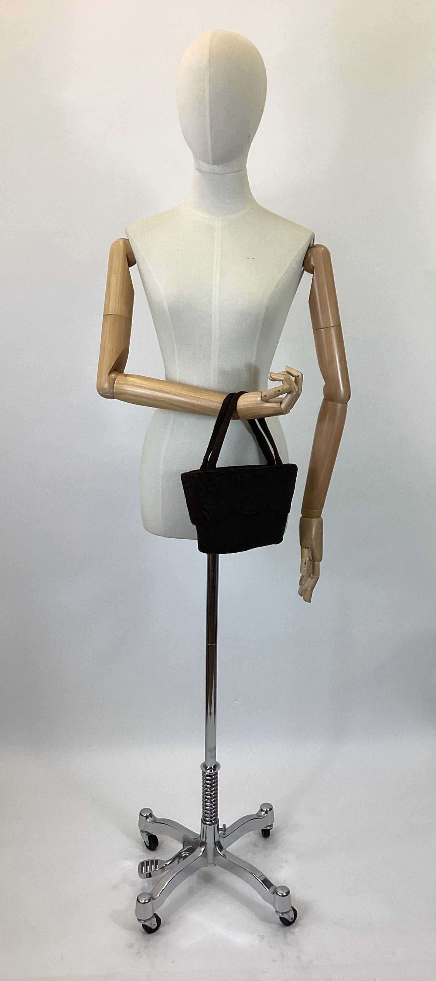 Original 1940’s Corde Handbag - Dark Chocolate Brown