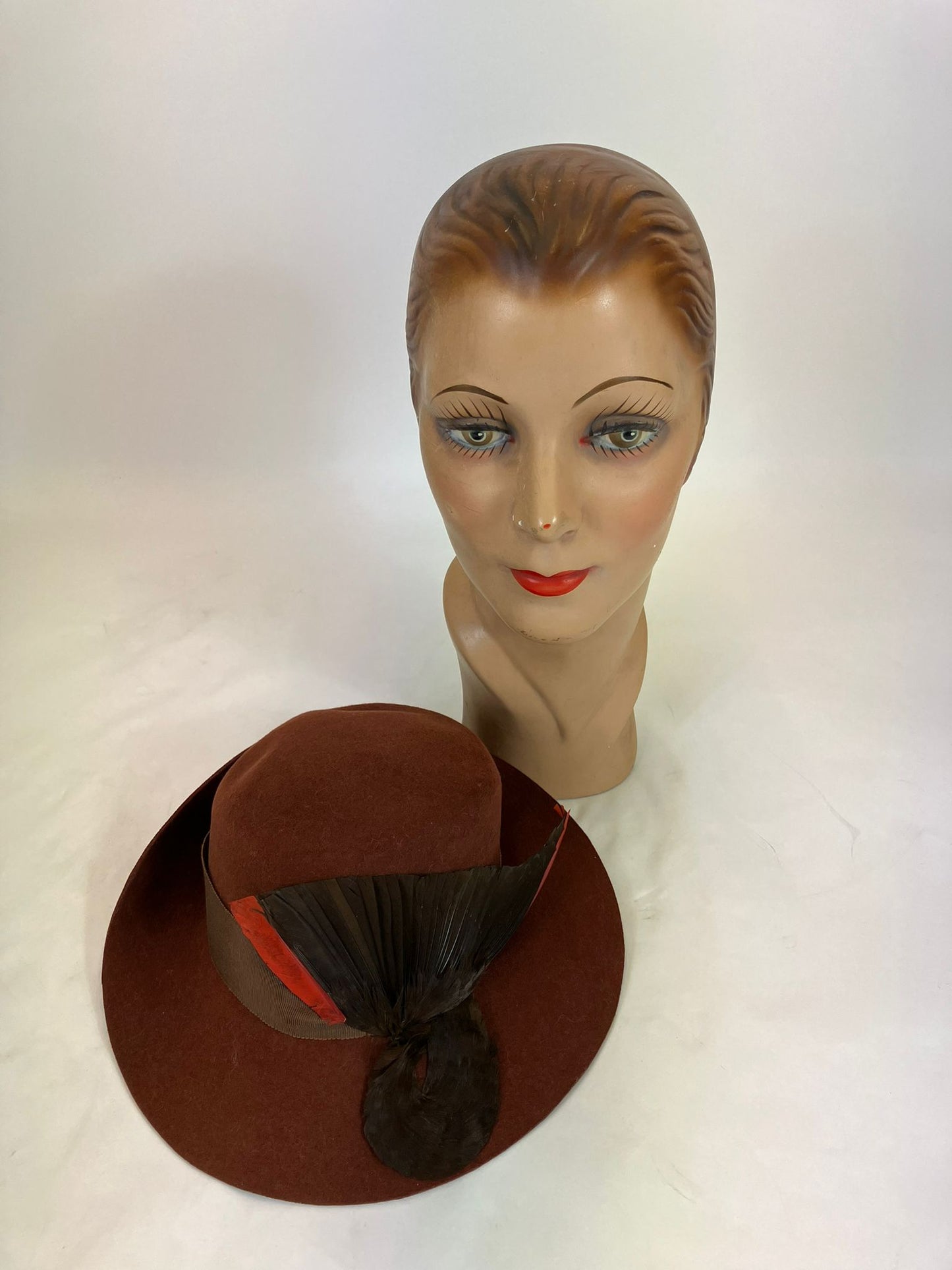 Original 1940's Fabulous Fedora - In burnt Cinnamon