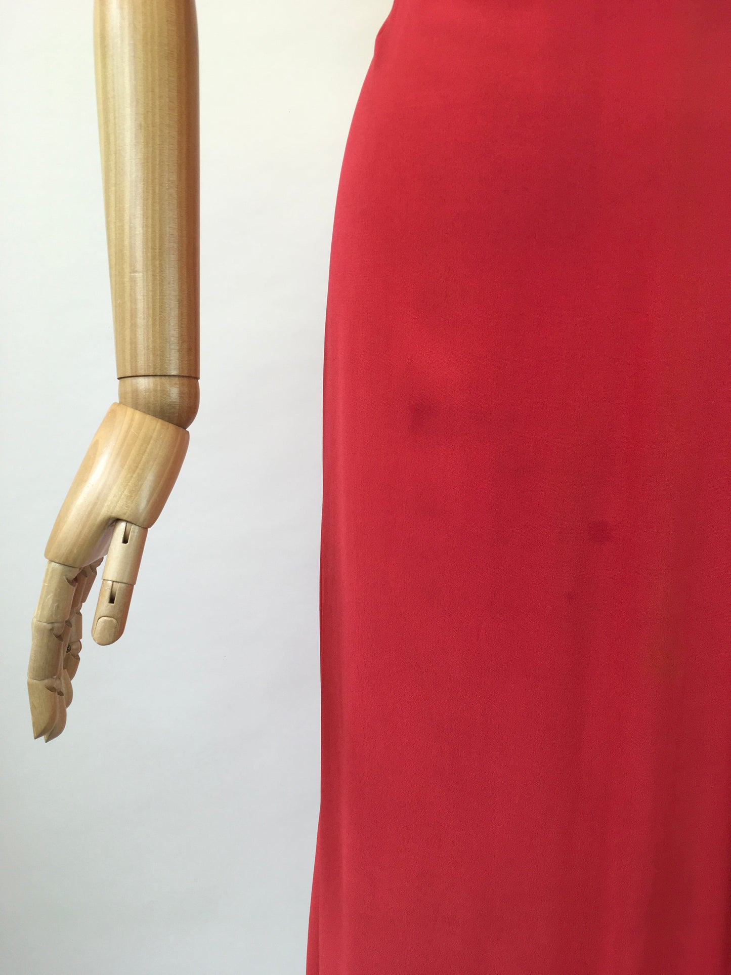 Original  1940's Spectacular evening gown - in a sumptuous coral red