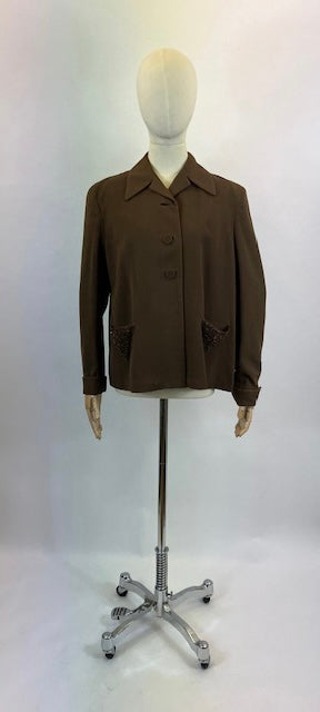 Original 1940’s American Swing Jacket - in Brown