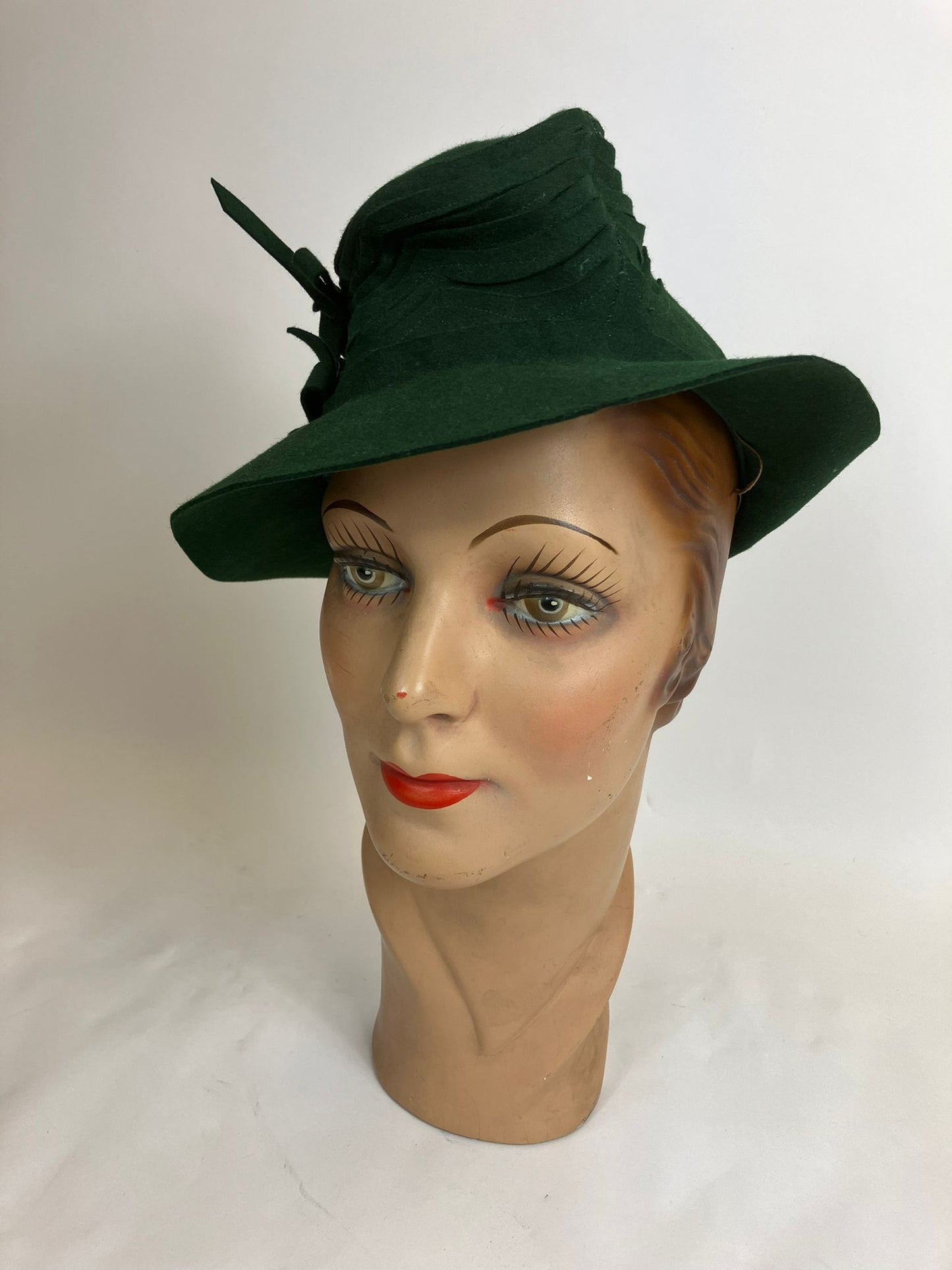 Original 1940’s Amazing Topper Hat - Forest Green