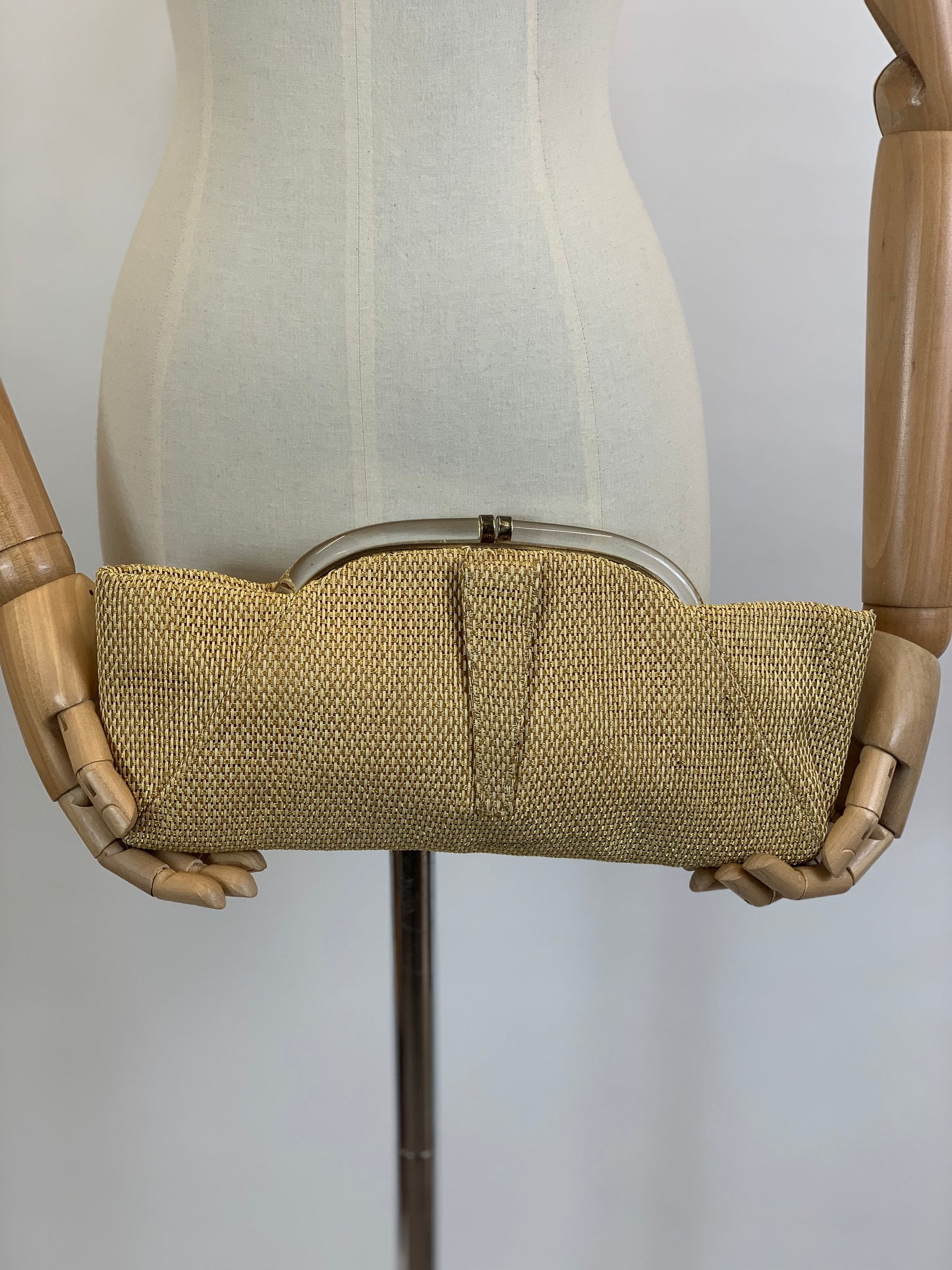 Original late 1940’s Weave Clutch Bag - Gold tones