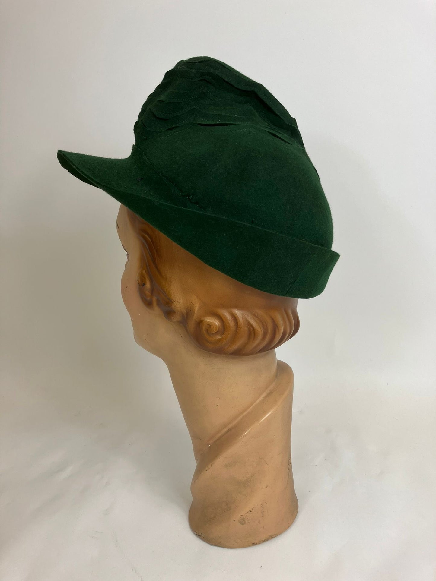 Original 1940’s Amazing Topper Hat - Forest Green