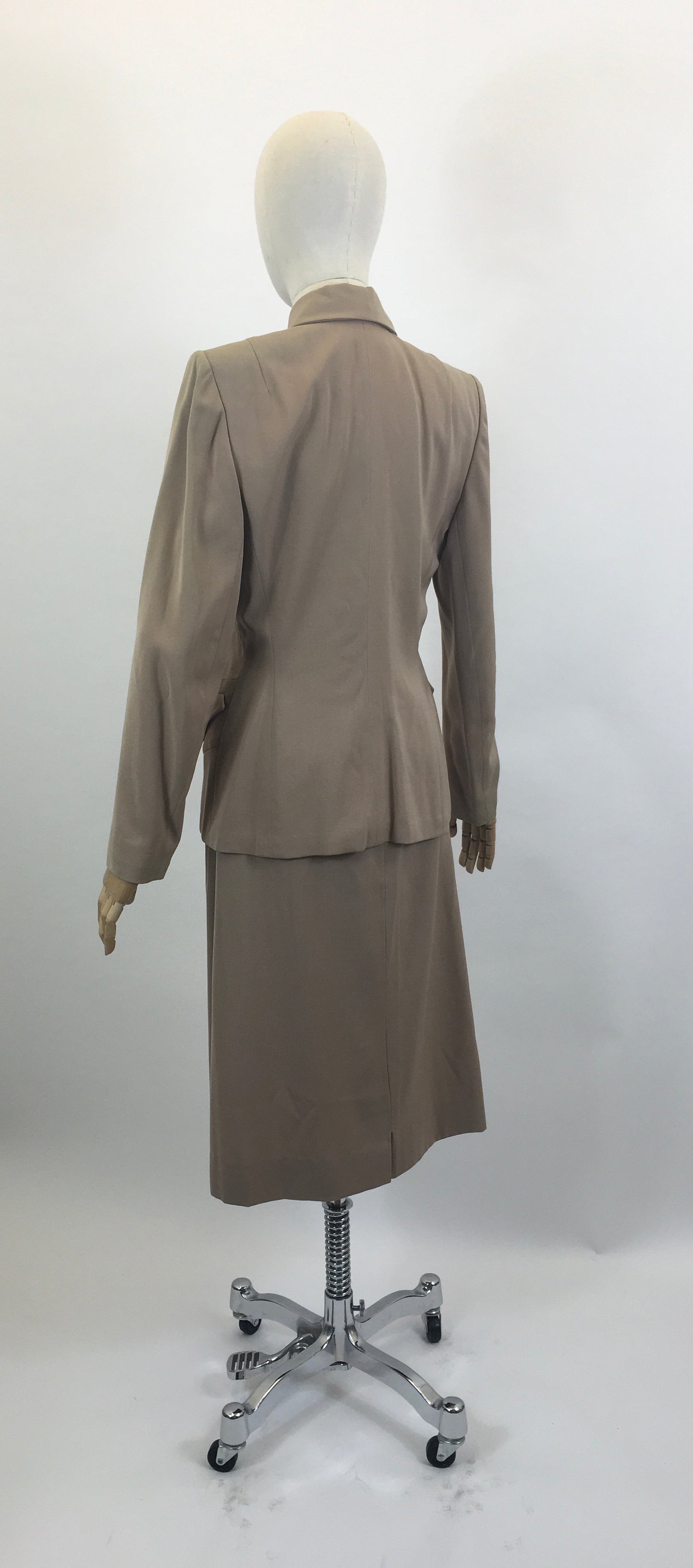 Original 1940’s Longline 2pc Suit - Soft Fawn