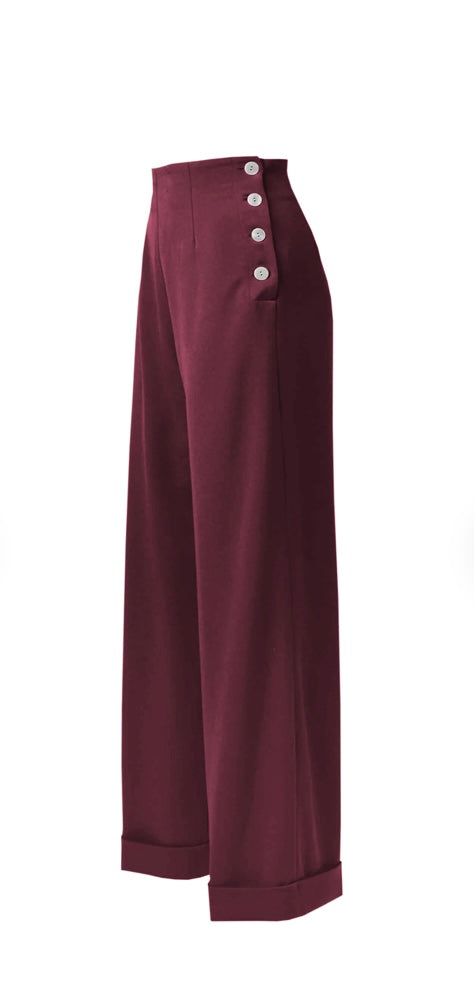 House of Foxy 1940’s Swing Pants in Wine
