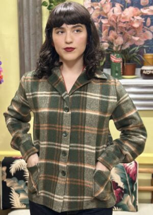 Freddies of Pinewood 49er Jacket - In Green Plaid