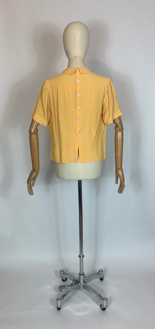 Original 1940’s CC41 blouse in Golden Yellow