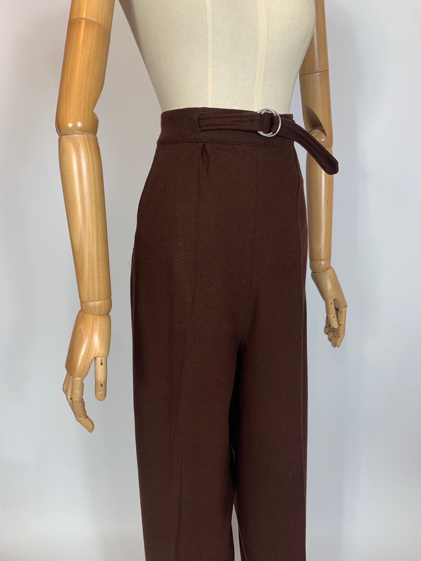 Original Rare 11011 Dinner plate label 1940’s Woollen trousers - Brown