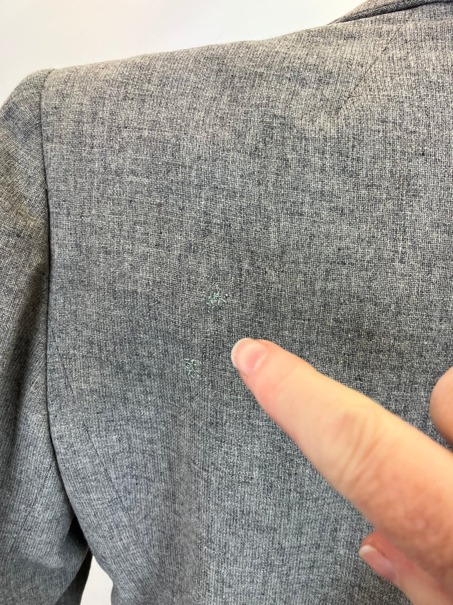 Original 1940’s Fabulous 2pc suit - in Grey with Red accent detailing