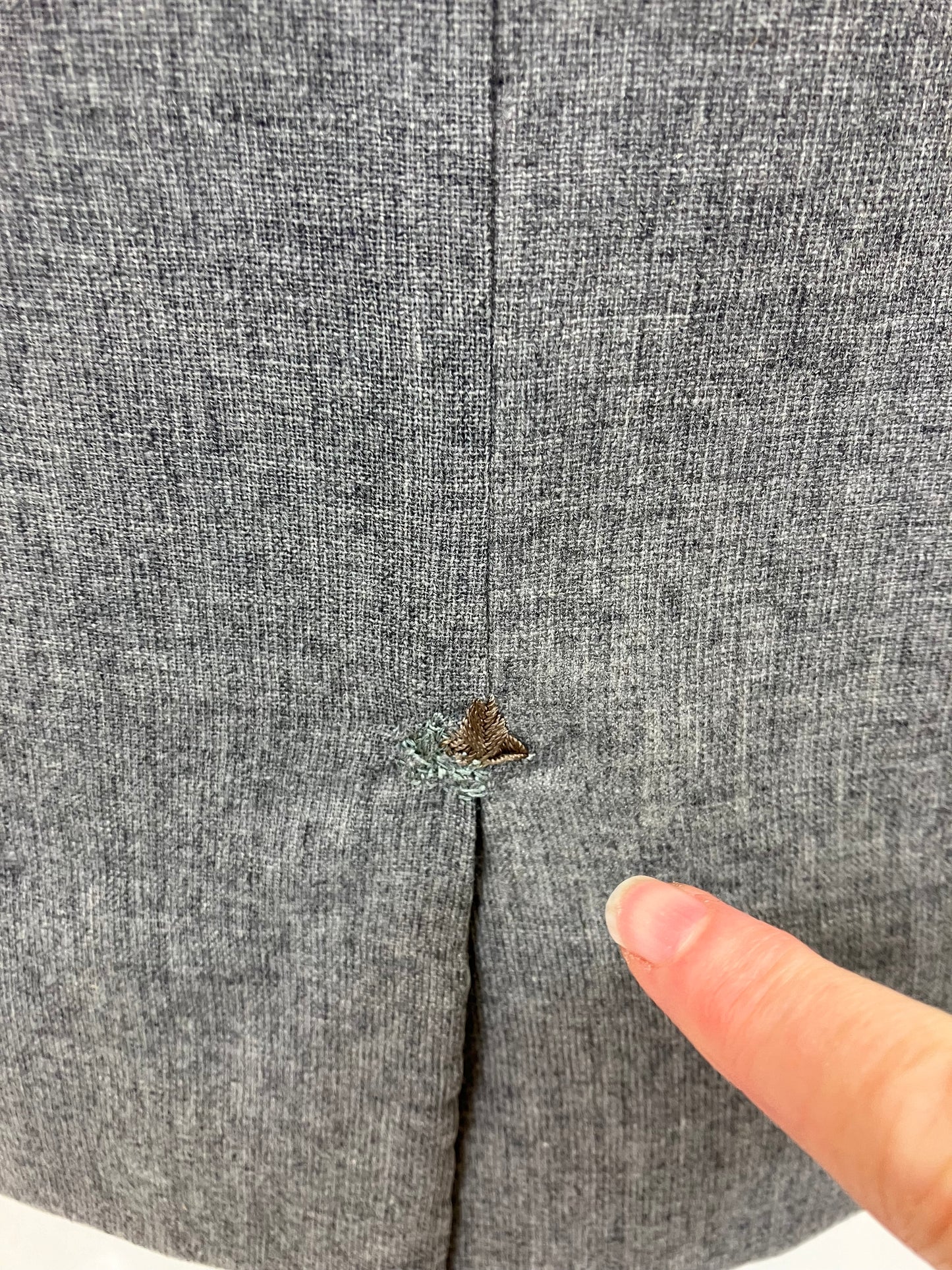 Original 1940’s Fabulous 2pc suit - in Grey with Red accent detailing