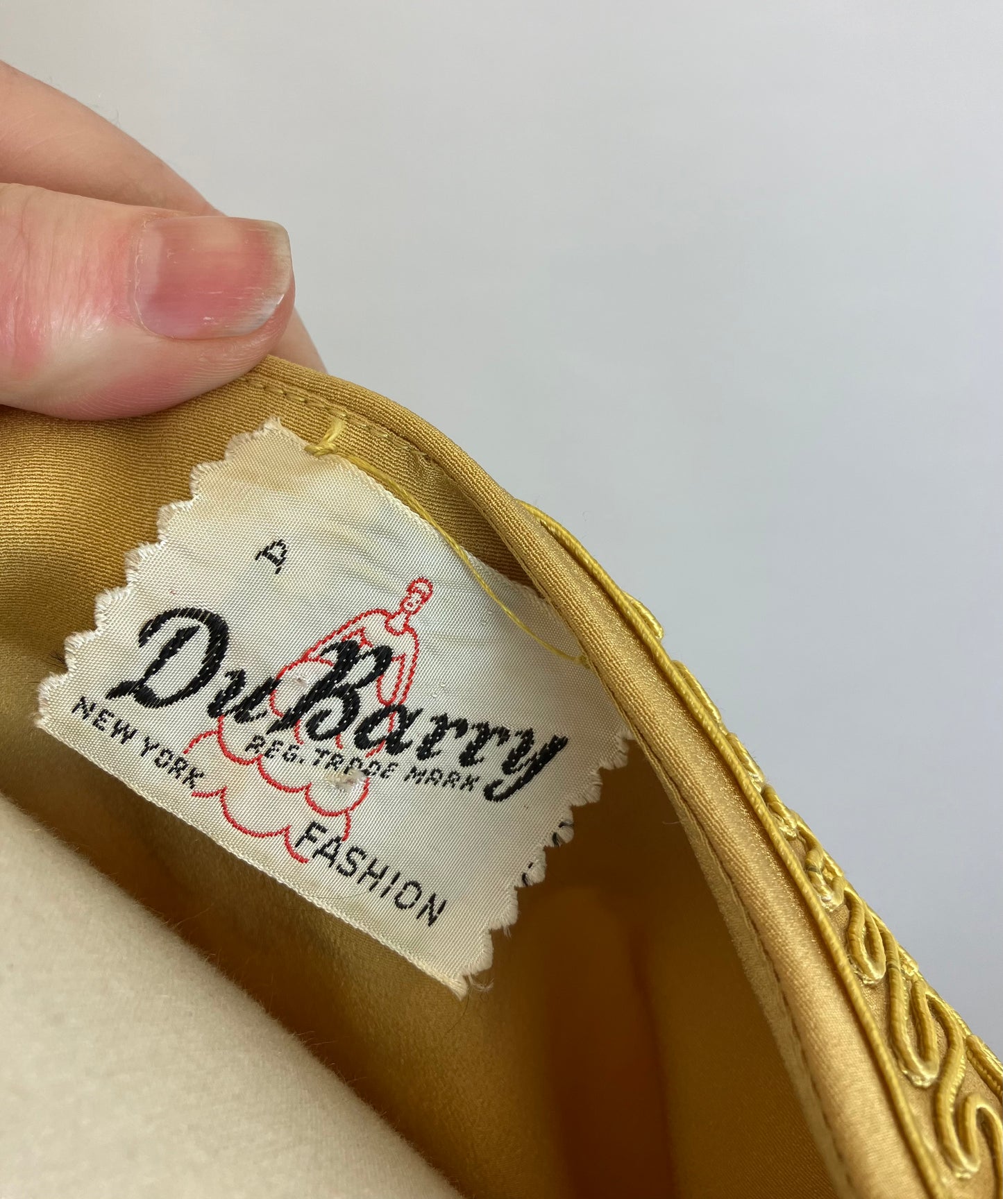 Original 1940’s Du Barry Fabulous Evening Gown in Soft Mustard