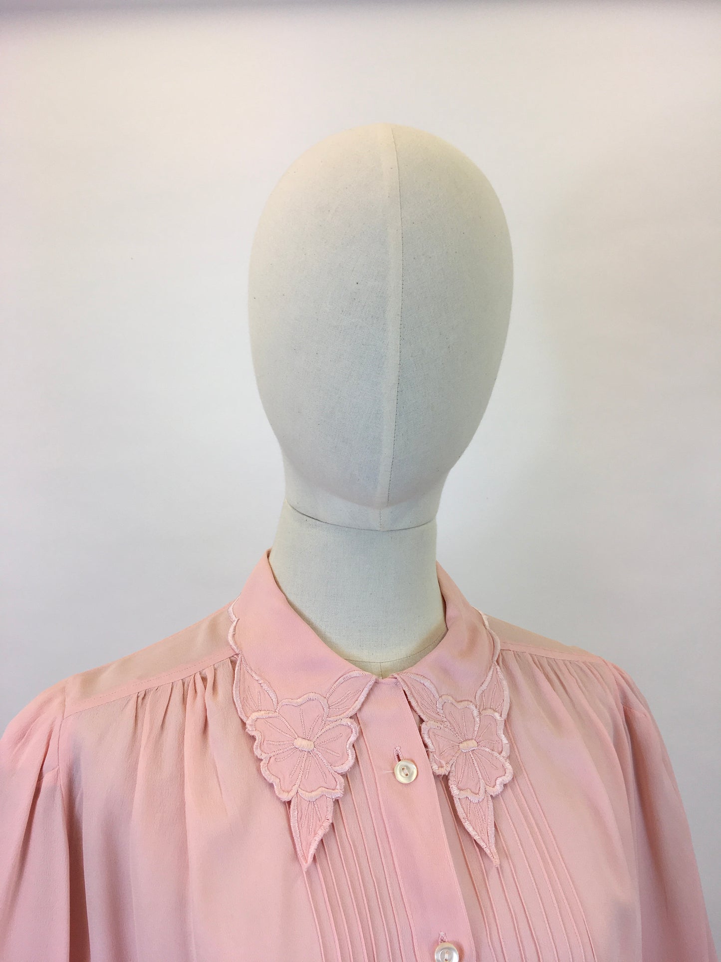 Original 1940’s Utility CC41 Crepe Blouse - In A Beautiful Soft Powder Pink