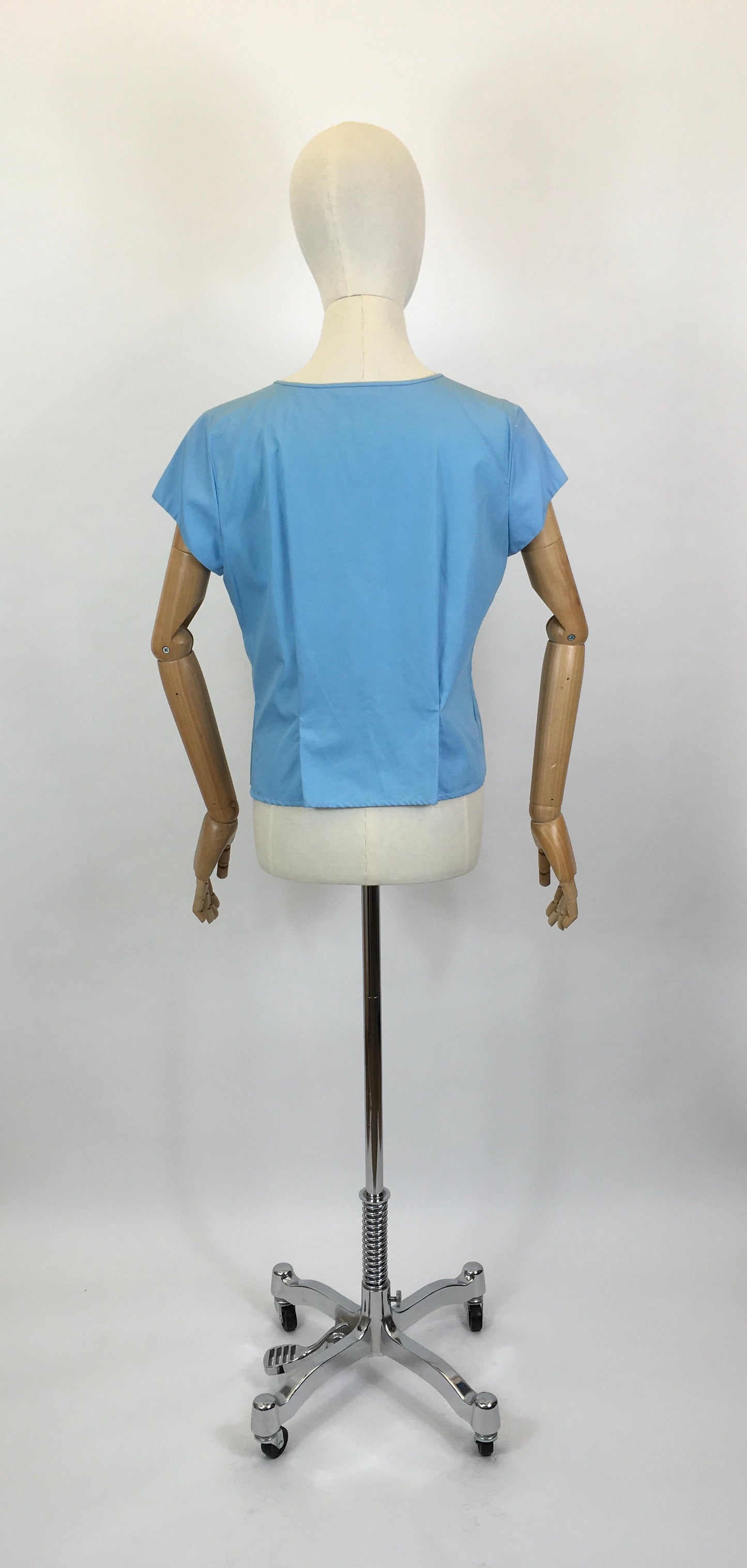 Original 1950’s Blue Cotton Blouse - By ‘ St. Michael’
