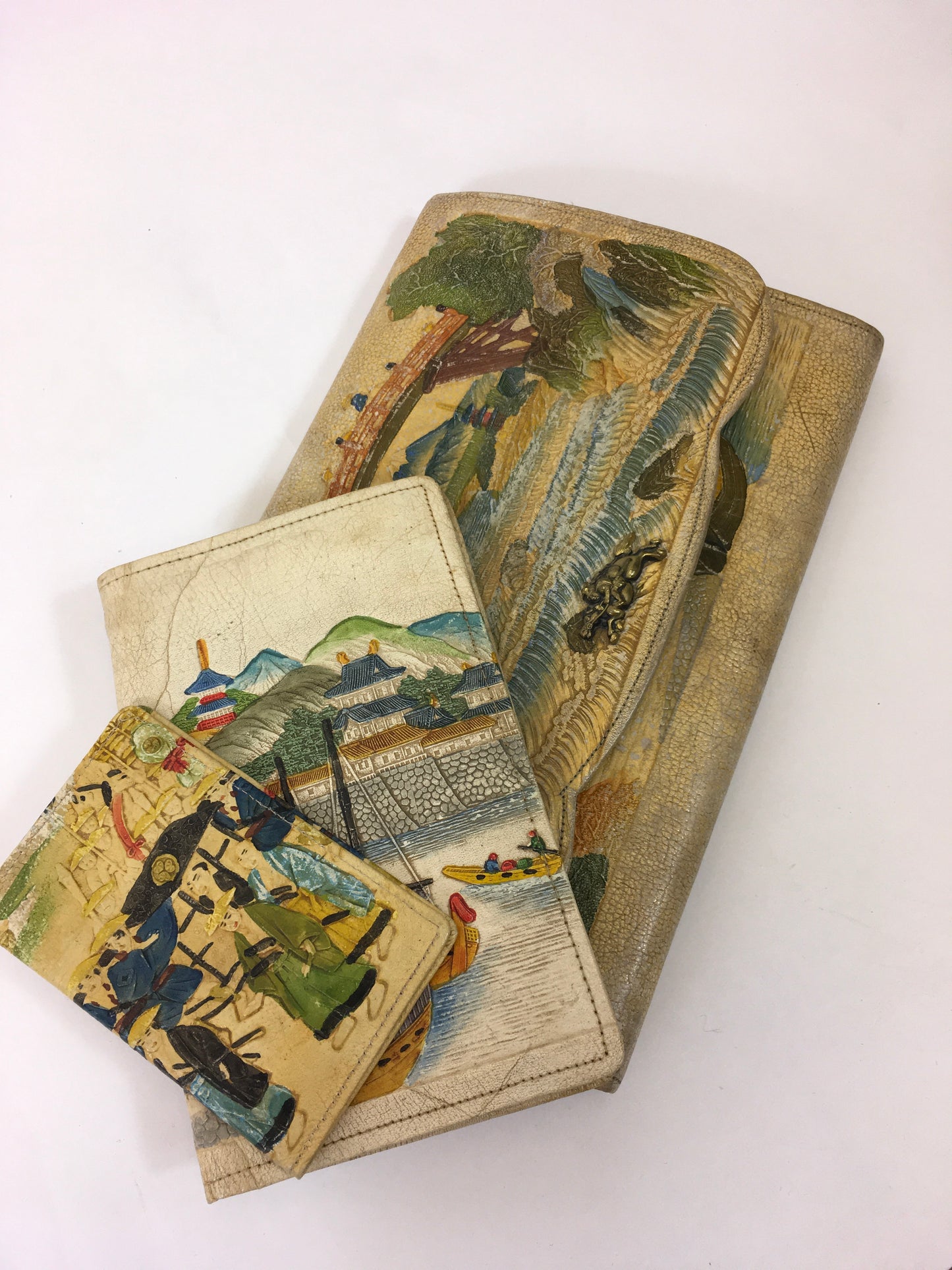 Original 1920's / 1930's Exquisite Large Sized Tourist Clutch Bag - With Beautiful Details