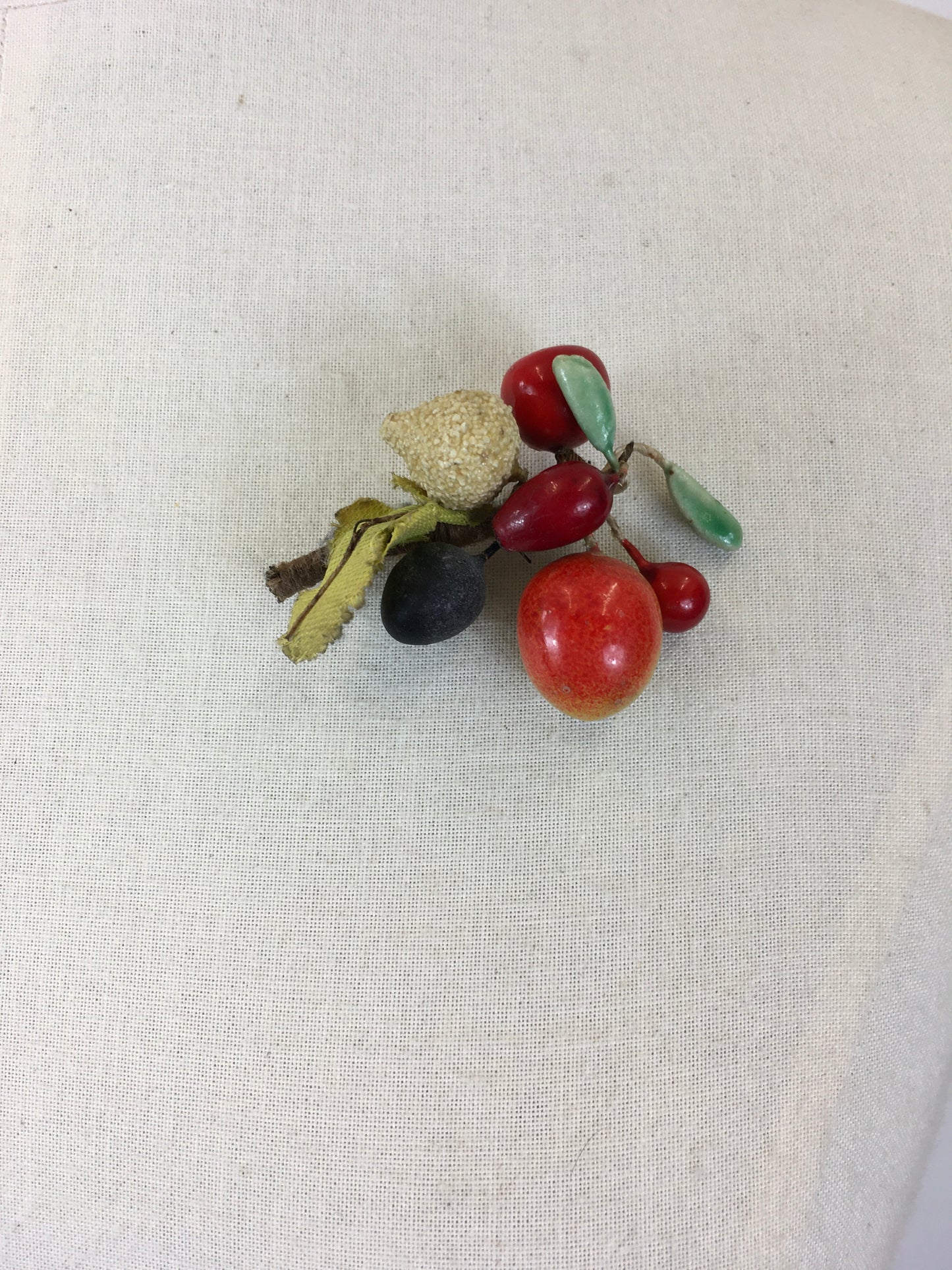 Original 1930's / 1940's Wire & Fruit Brooch - Make do and Mend Wartime Fashions