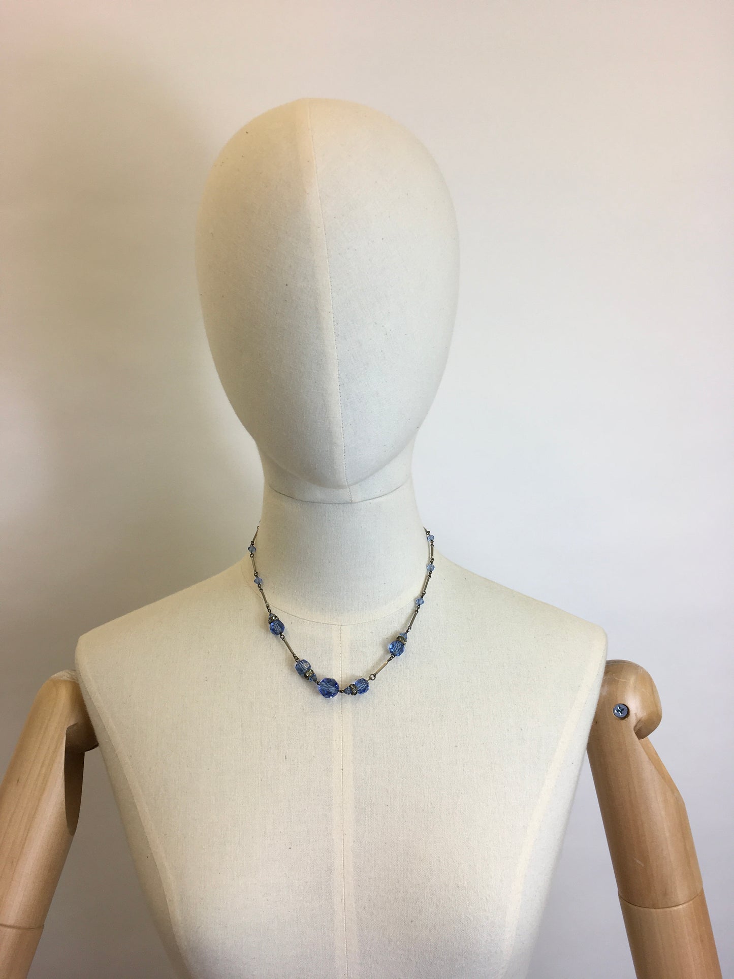 Original 1930’s Necklace - With Royal Blue Glass Beads