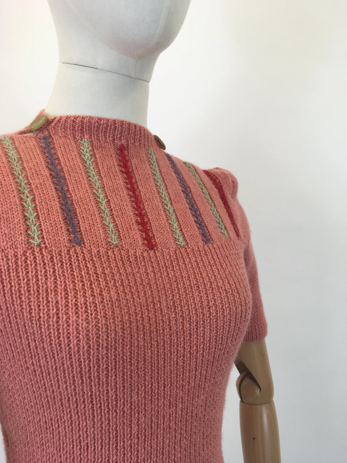 Recently Handknitted By ' Linda Boddison' - Original 1940's Reproduction Knitwear