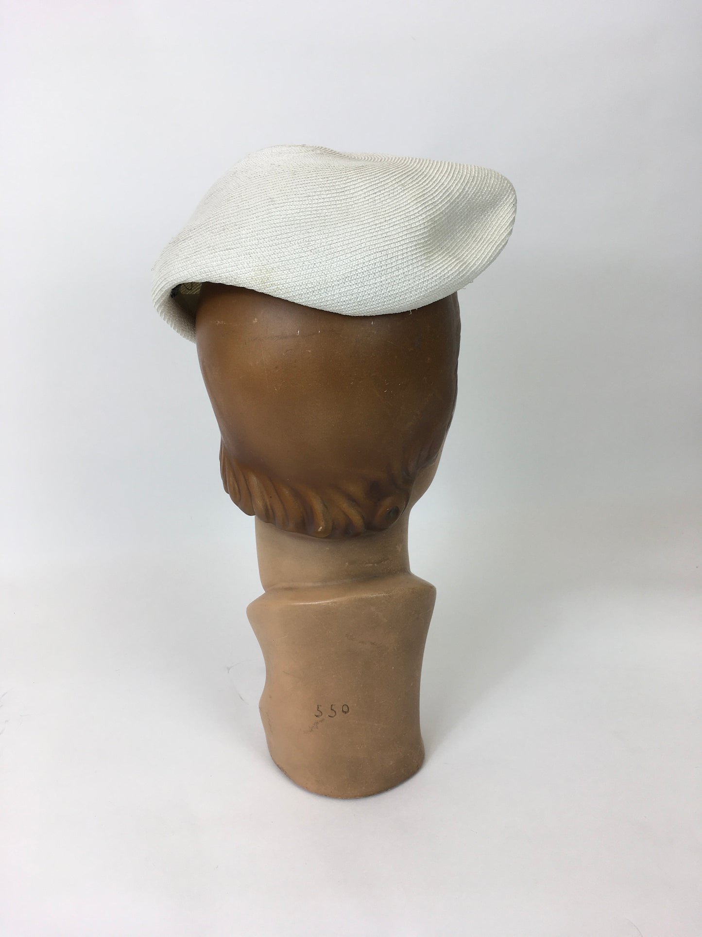 Original 1950’s Simple Yet elegant White Hat - For Chic 50’s Styling