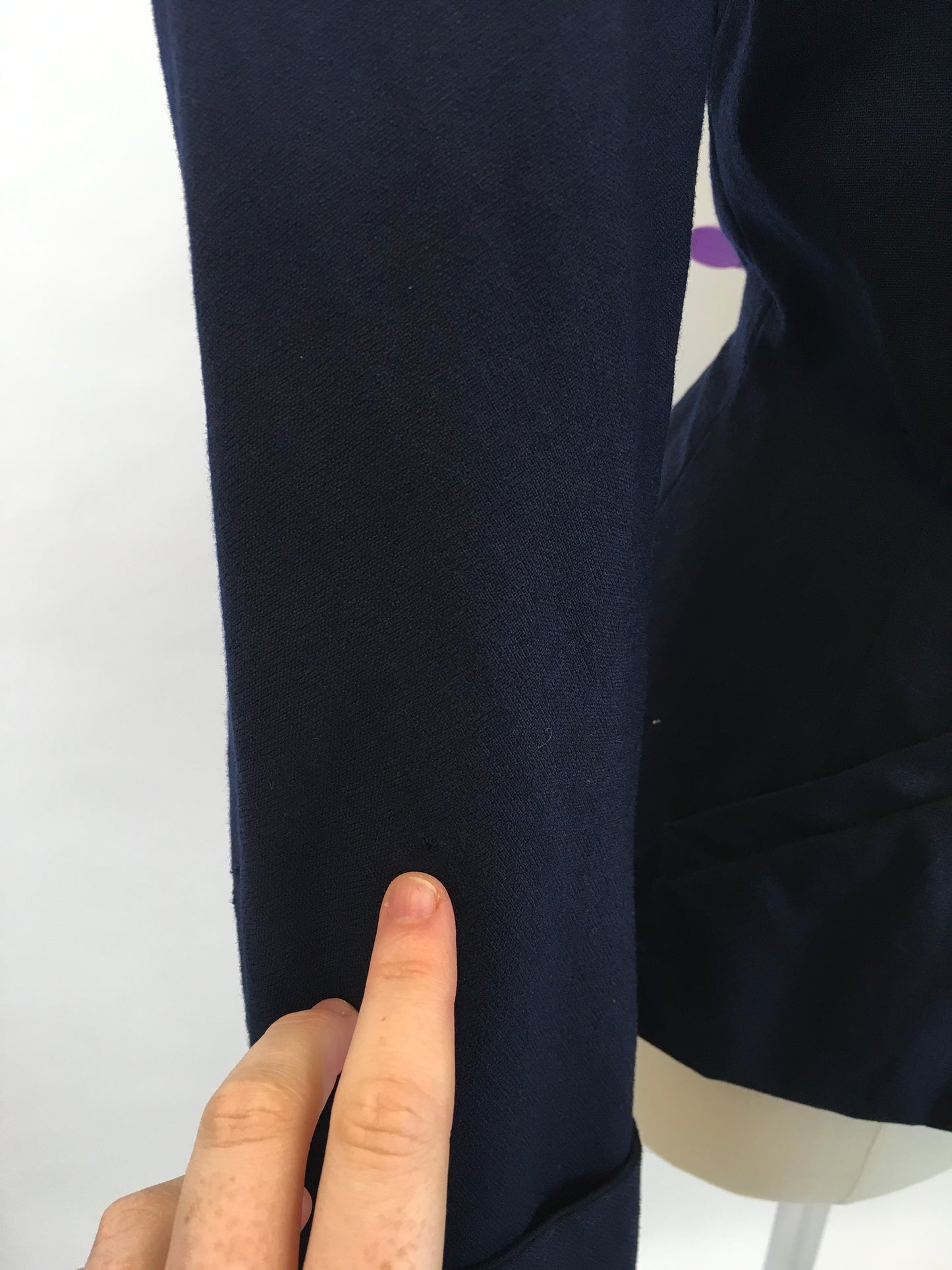 Original 1940’s NRA LABEL Navy Fitted Jacket - With Pearl & Beadwork Embelishment