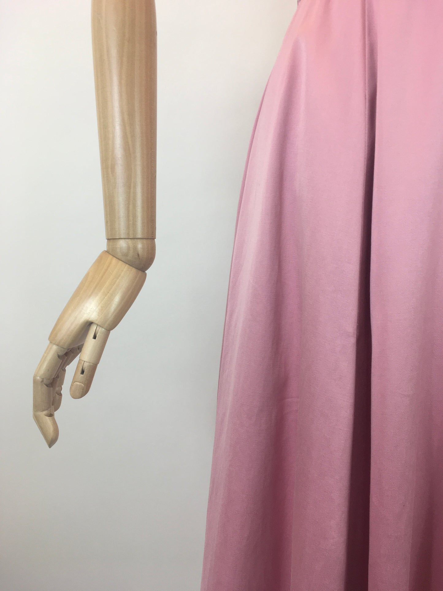 Original 1950's Sensational Dress with Beadwork Detailing - In a Delicate Rosebud Pink