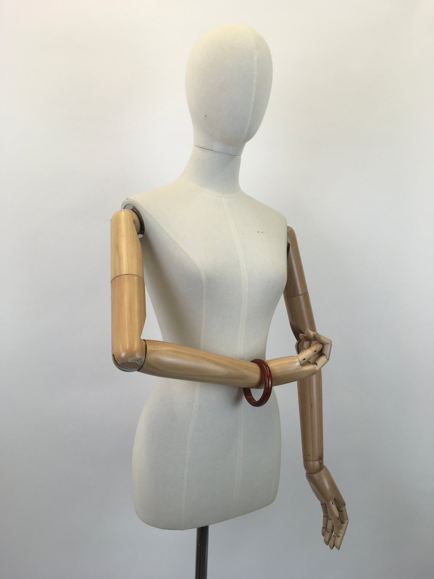 Original 1940's / 1950's Fabulous Bakelite Bangle - In An Amber Colourway