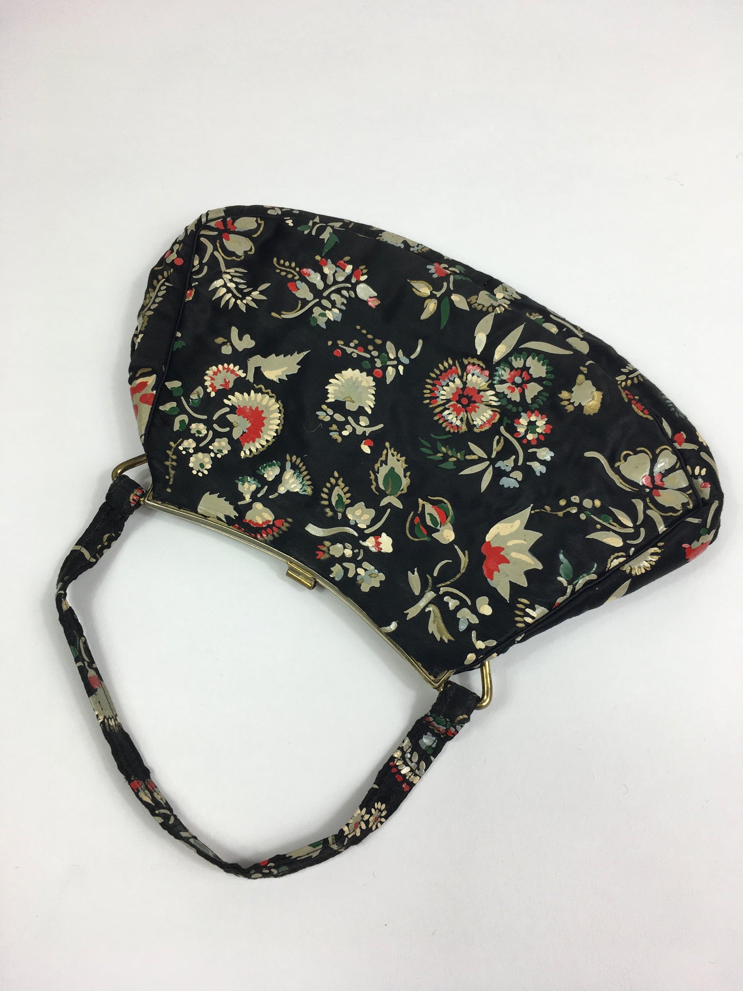 Original 1930’s Exquisite  Evening Bag - In The Most Beautiful Handpainted Delicate Floral