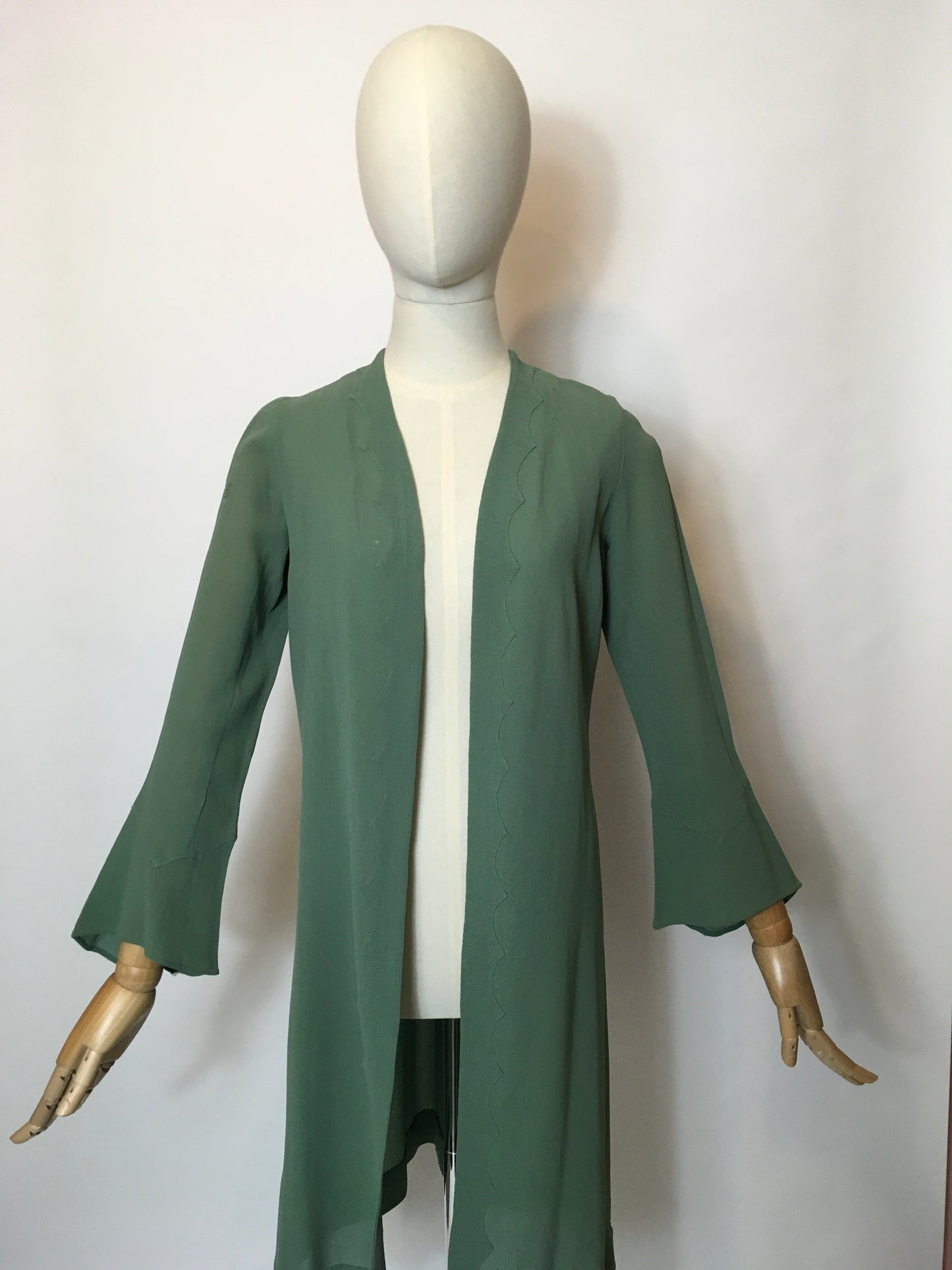 Original 1930’s Eau De Nil Lightweight Summer Overcoat - Festival of Vintage Fashion Show Exclusive