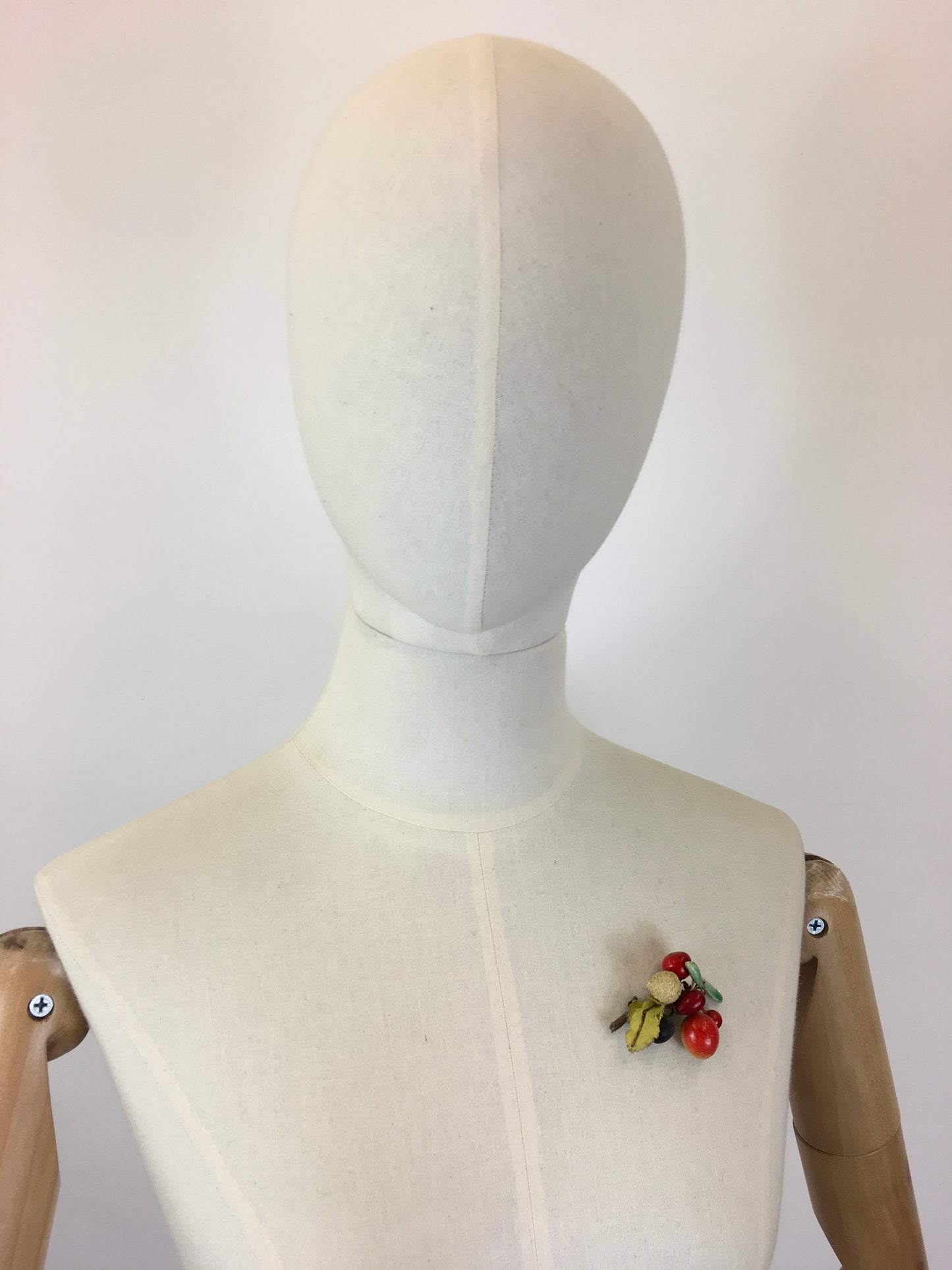 Original 1930's / 1940's Wire & Fruit Brooch - Make do and Mend Wartime Fashions