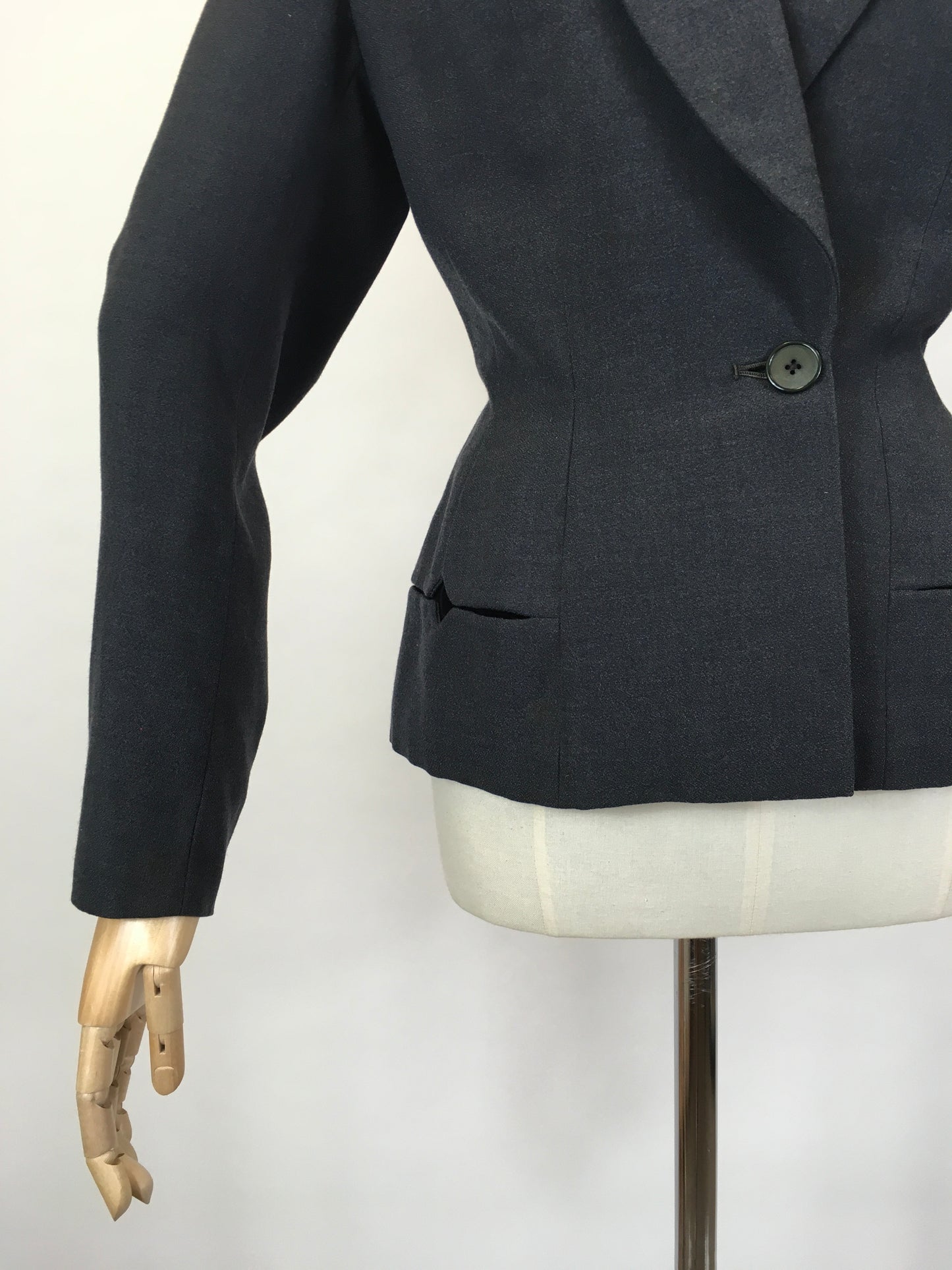 Original Late 1940’s early 1950’s Grey Fitted Jacket - By ‘ Simon Massey’