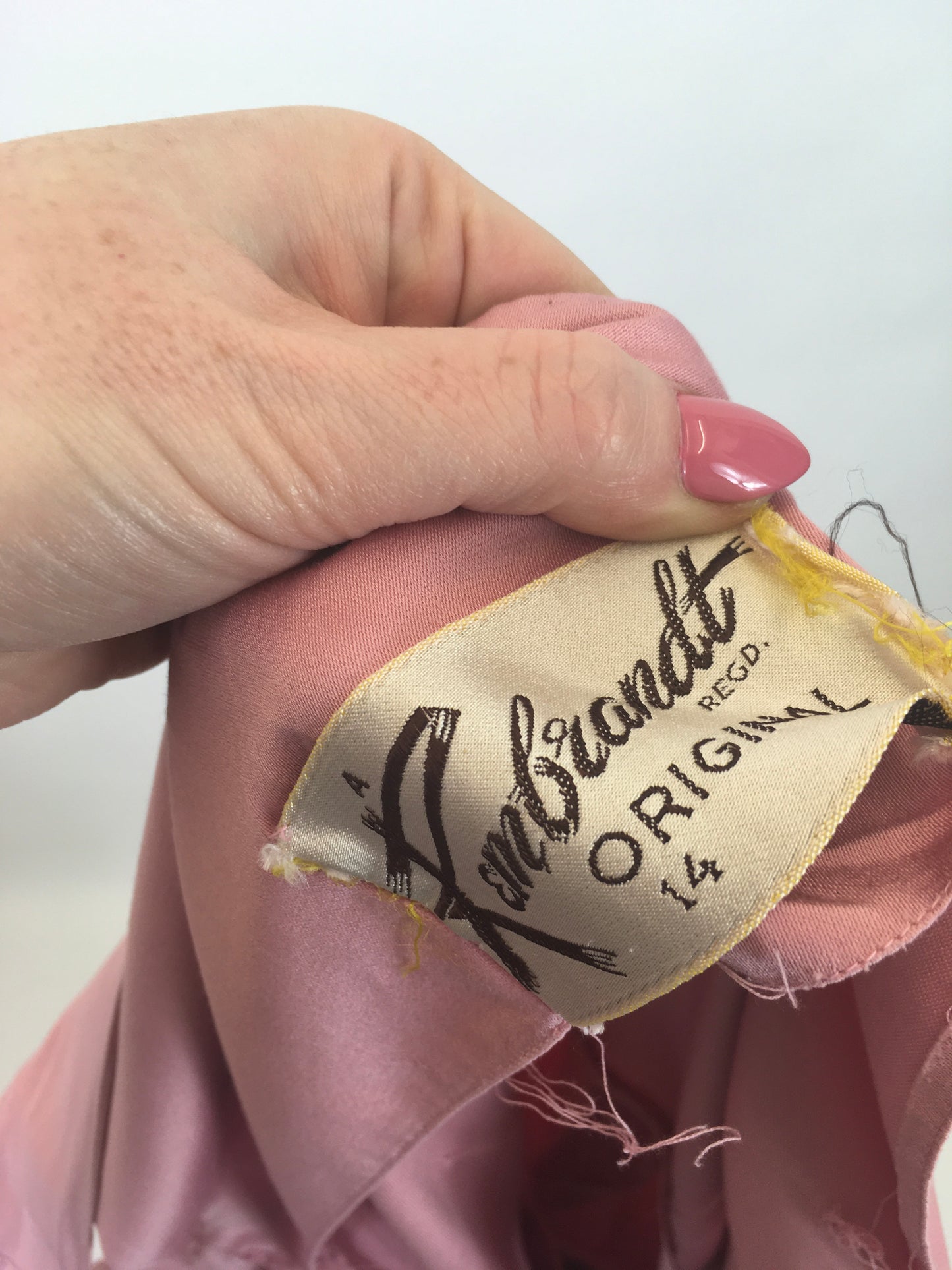Original 1950's Sensational Dress with Beadwork Detailing - In a Delicate Rosebud Pink