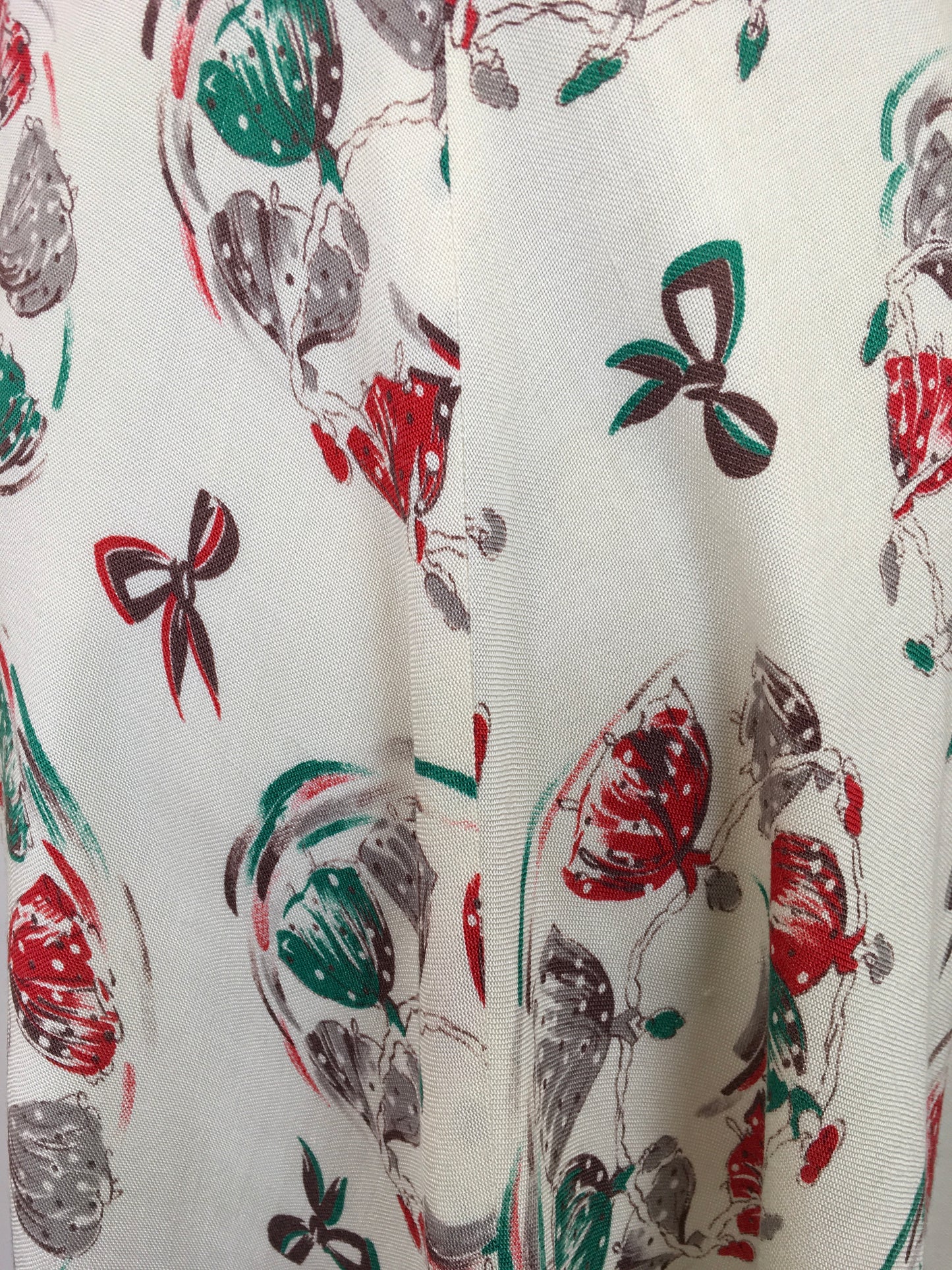 Original 1940’s STUNNING Moygoshal Linen Novelty Print Dress - Featuring Ballerinas and Bows