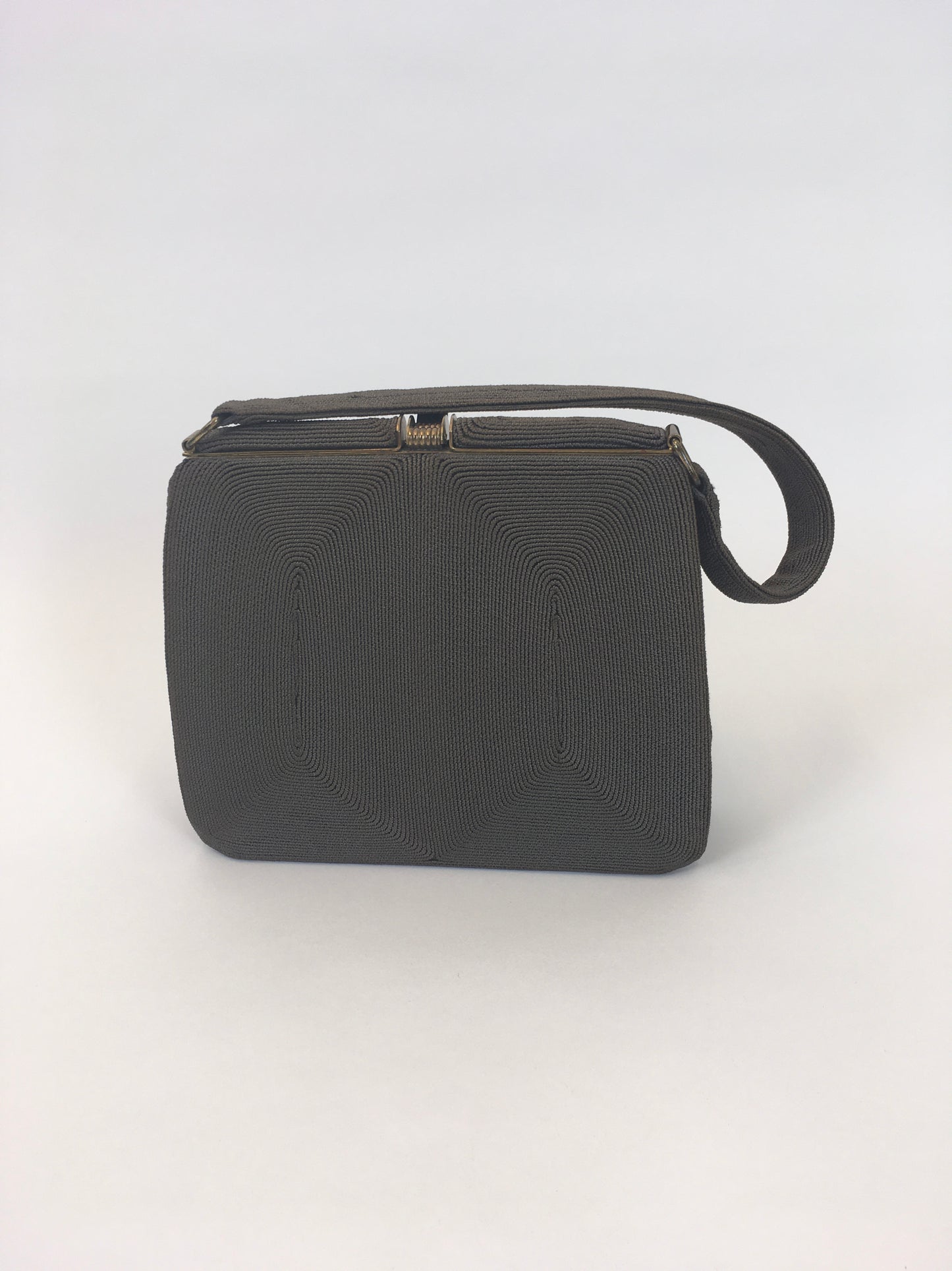 Original 1940s ‘ Corde’ Bag, Made in England - In a Lovely Grey Toned Brown