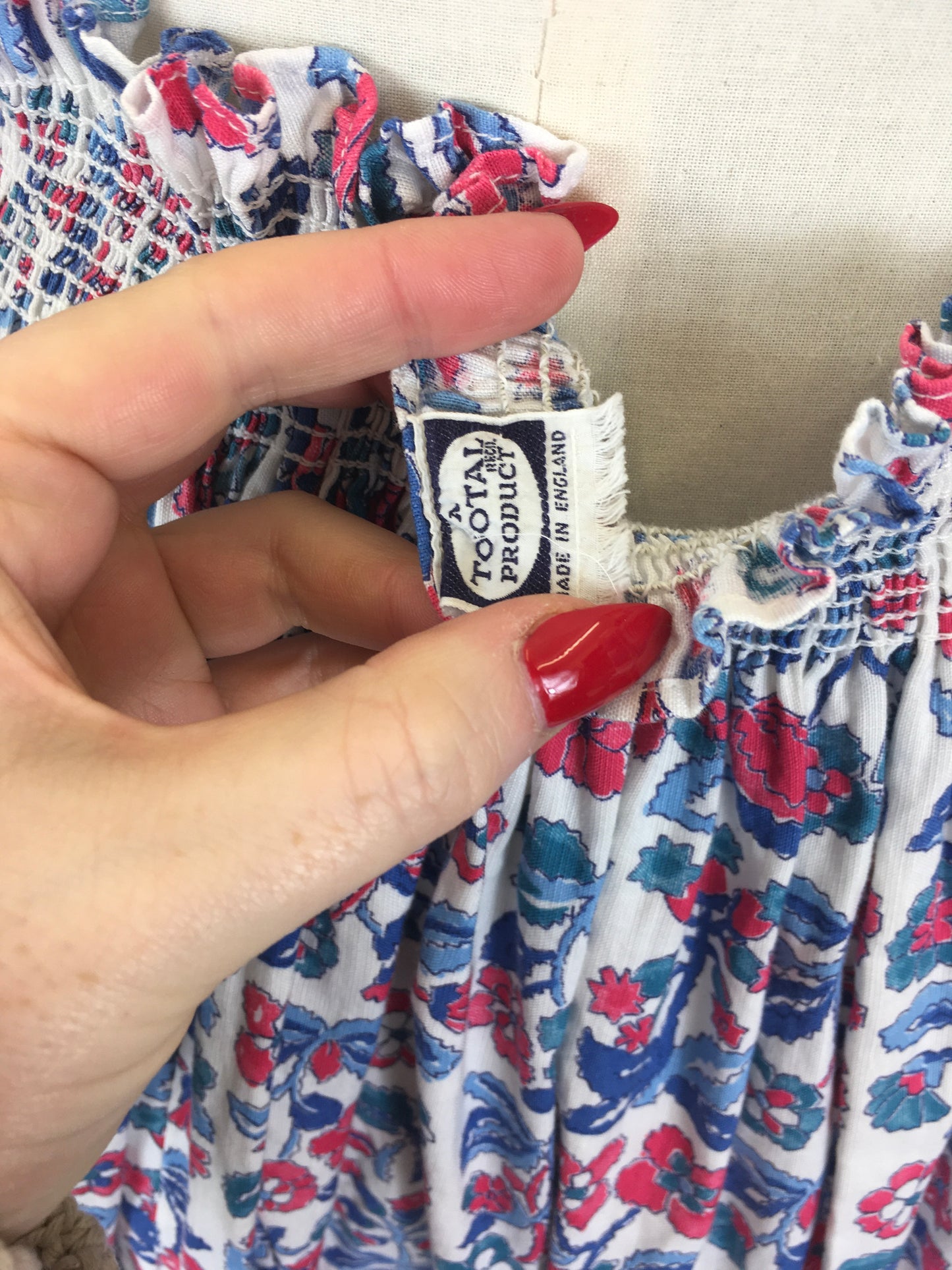 Original 1950’s Floral Printed Cotton Skirt - Made by ‘ Tootal’